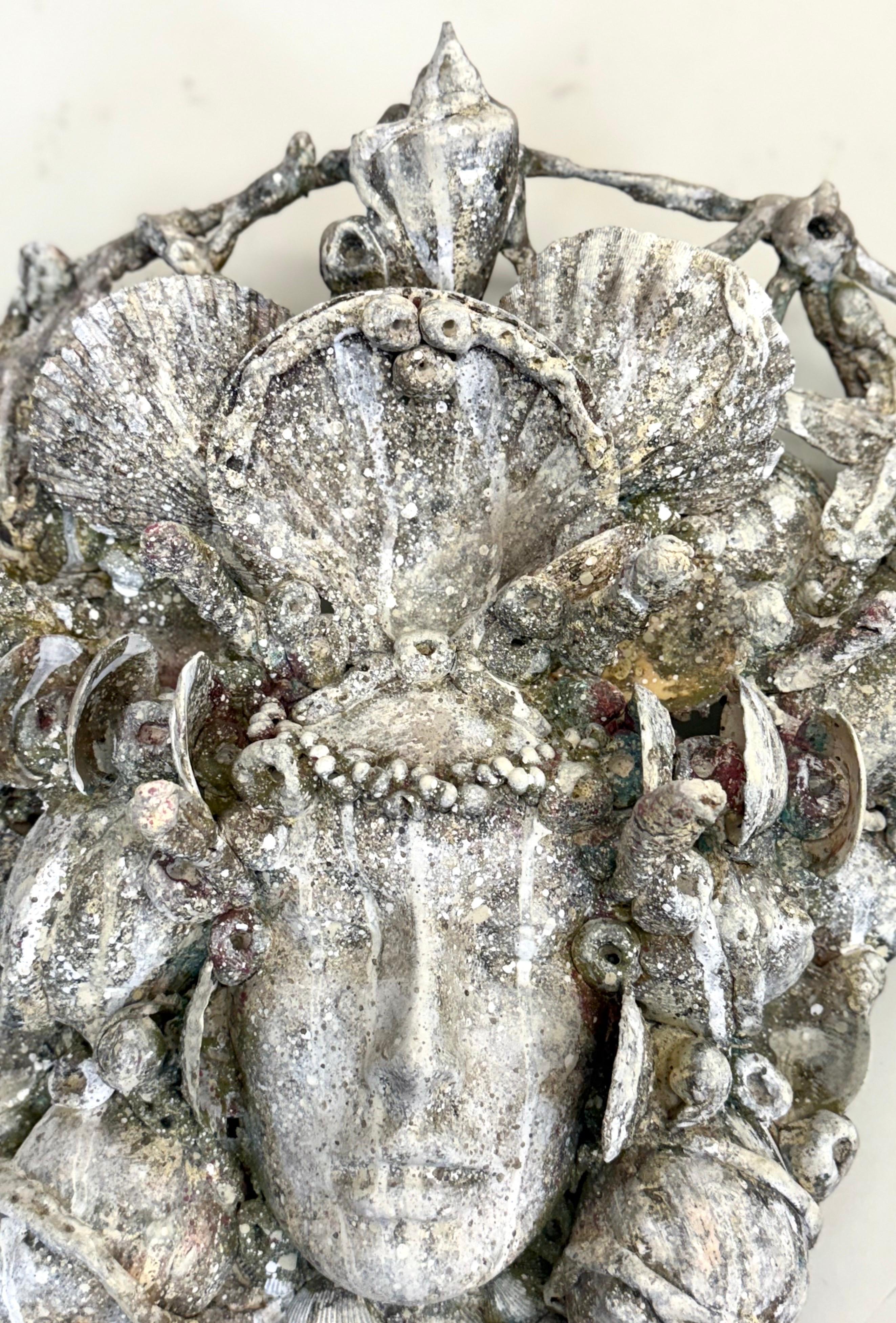 PAIR of Rare French Shell & Plaster Sconces by Serge Roche & Maison Jansen, 1935 For Sale 2