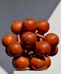Pair of Rare Geometric Wood Puzzle Sculptures - France - 1970s