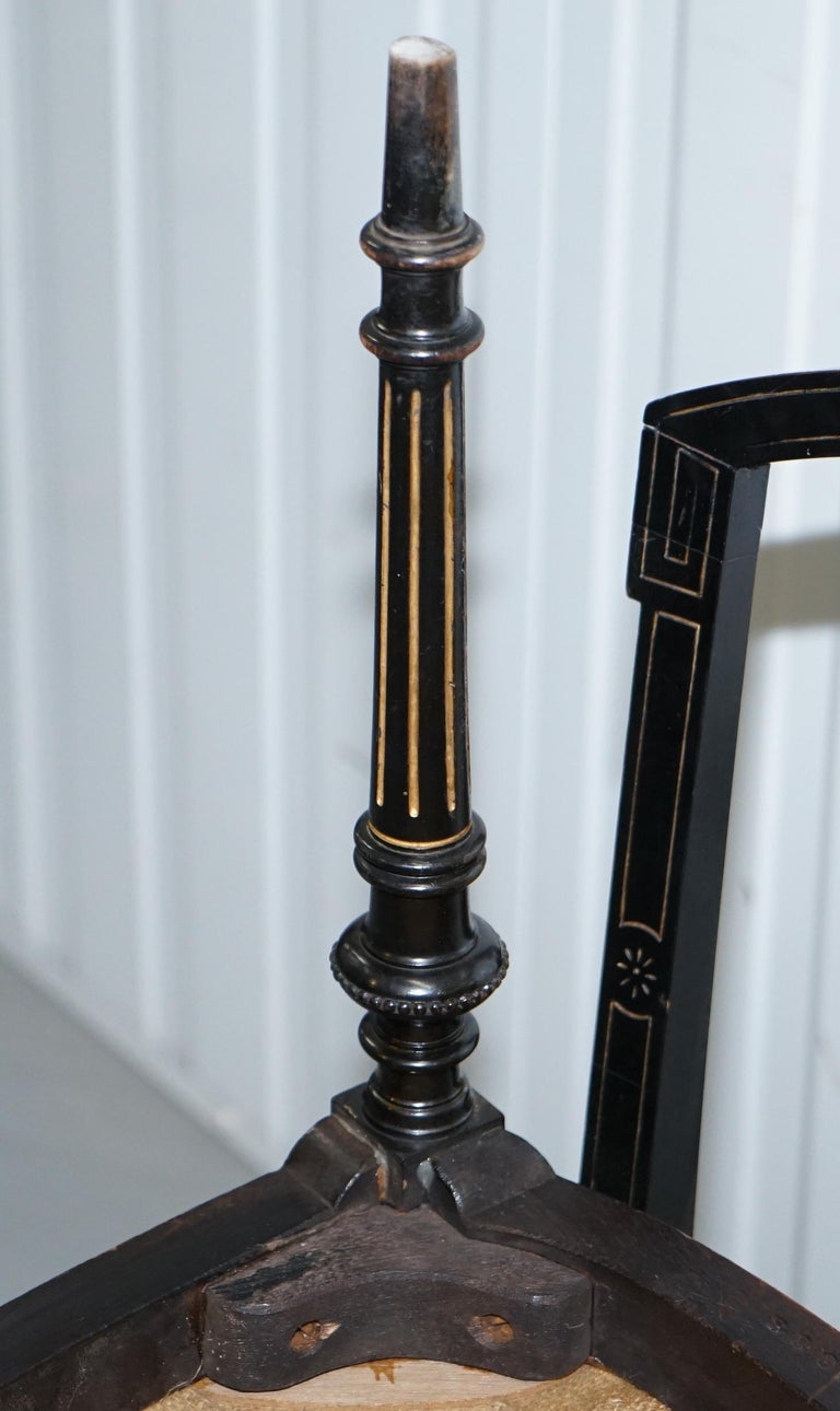 Pair of Rare Gillows Lancaster circa1870 Aesthetic Movement Ebonised ...