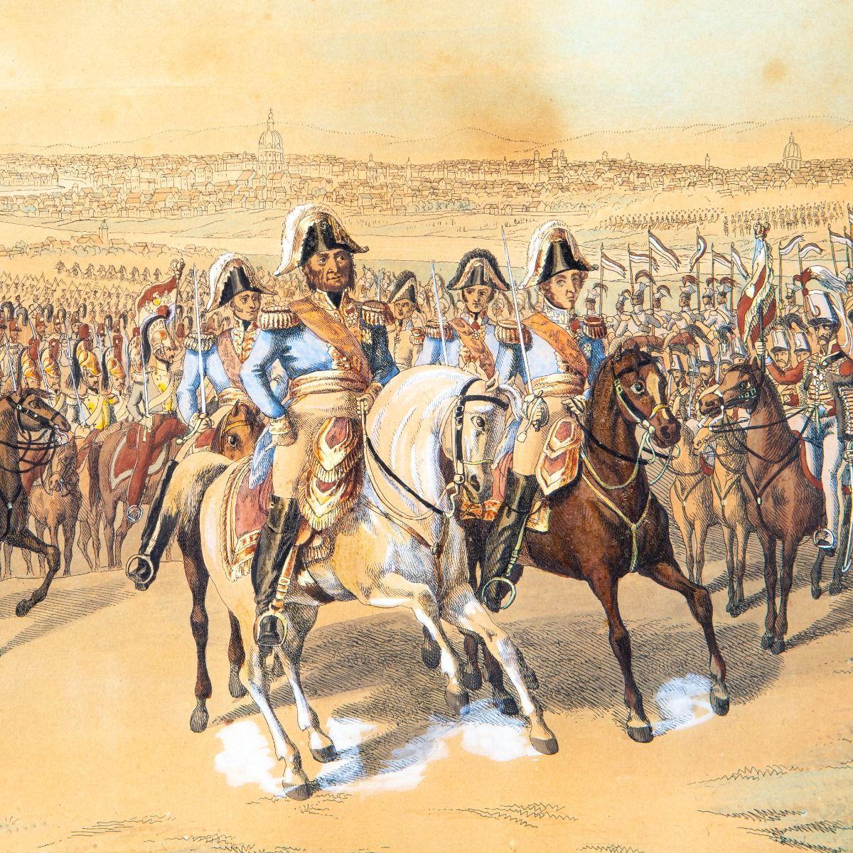 Paar seltener handkolorierter Kupferstiche 