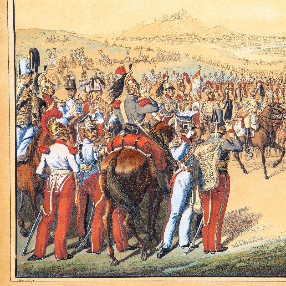 Paar seltener handkolorierter Kupferstiche 