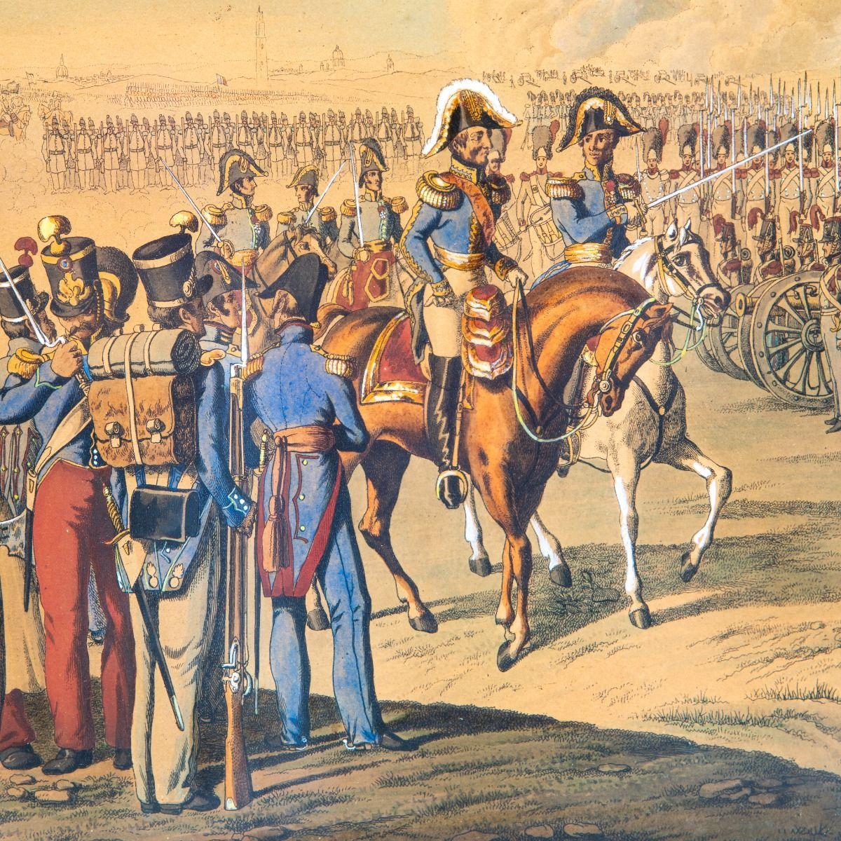 Paar seltener handkolorierter Kupferstiche 