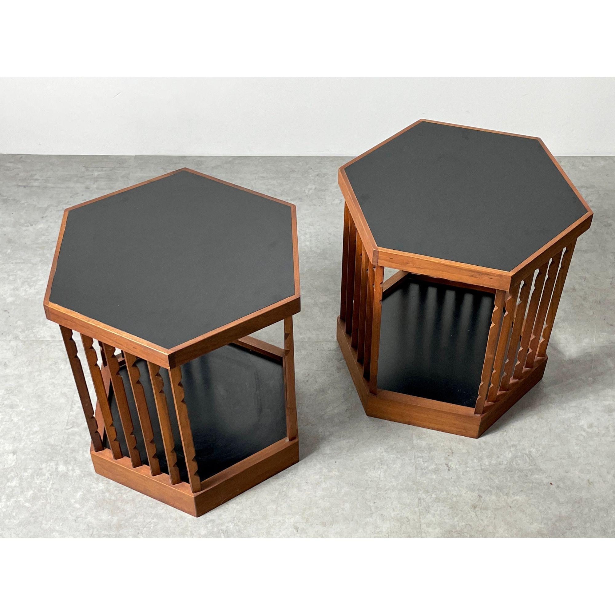 mid century hexagon side table