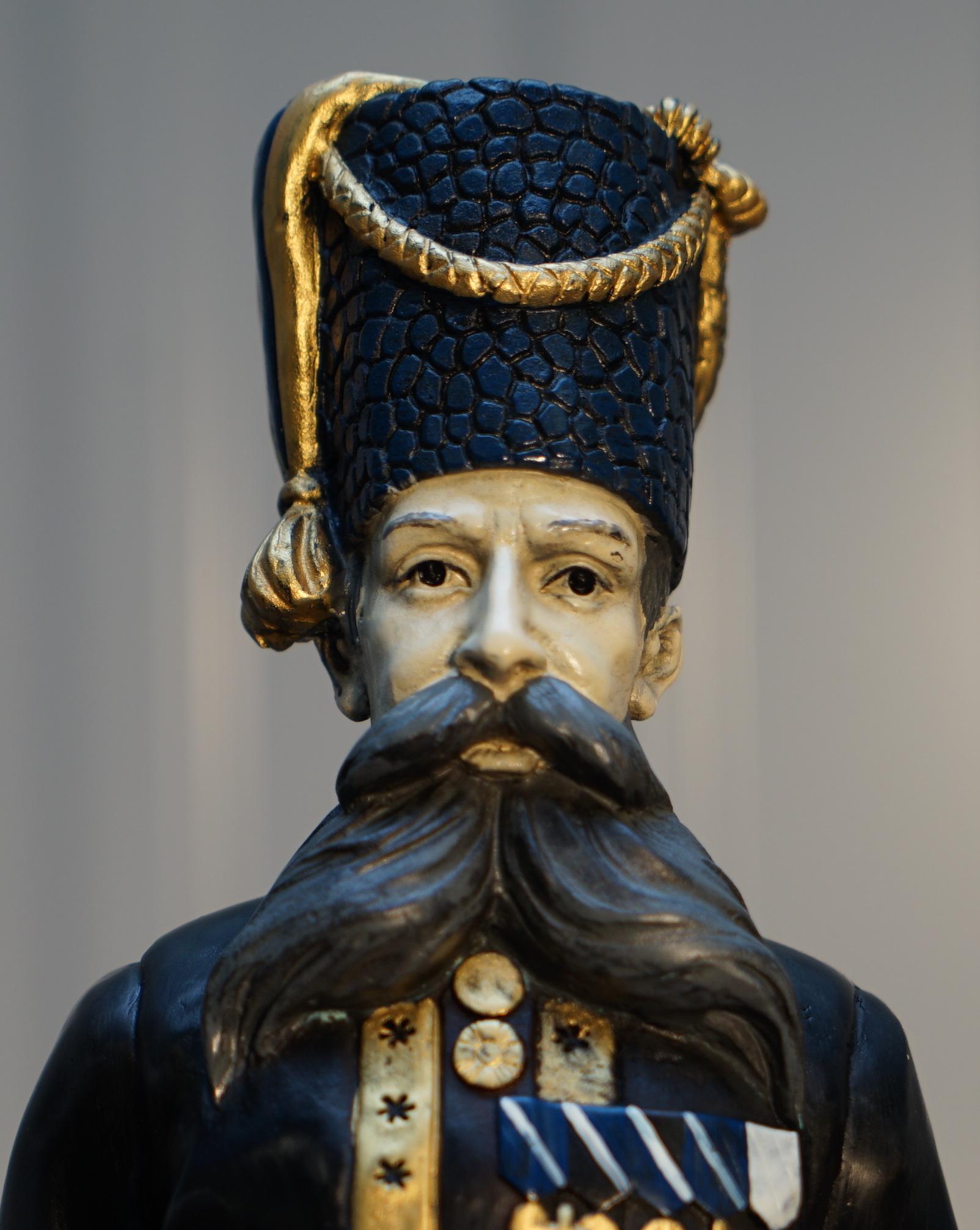 Pair of Rare Important Statues Signed Faberge 1912 Russian Kamer Kazak Bodyguard For Sale 2