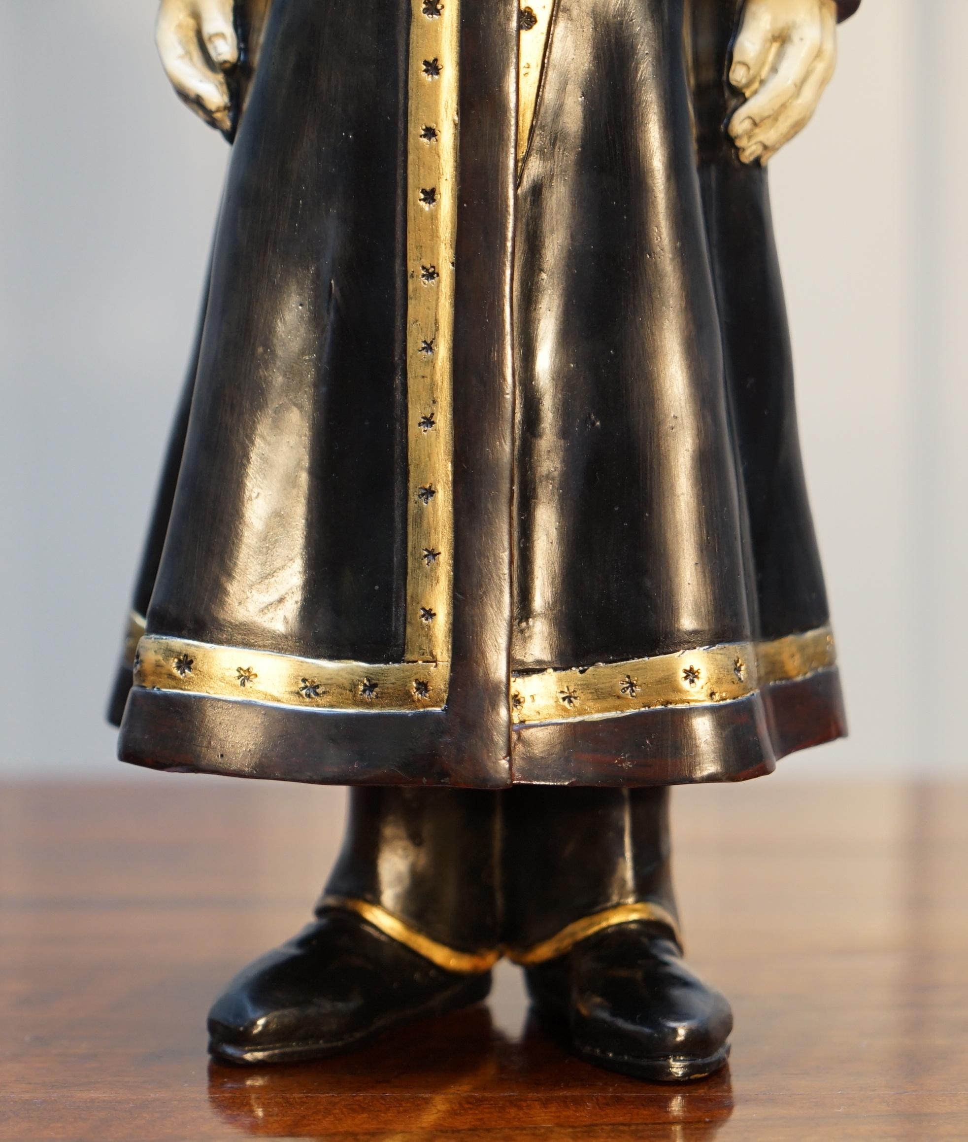 Pareja de Raras Estatuas Importantes Firmadas Faberge 1912 Ruso Kamer Kazak Guardaespaldas Hecho a mano en venta