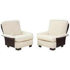 Pair of Rare Italian Lounge Chairs by Gianfranco Frattini for Cassina