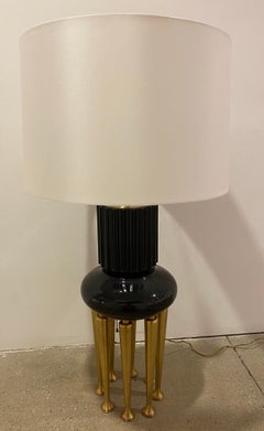 Pair of Rare James Mont Large Stable Lamps 1950 American Important