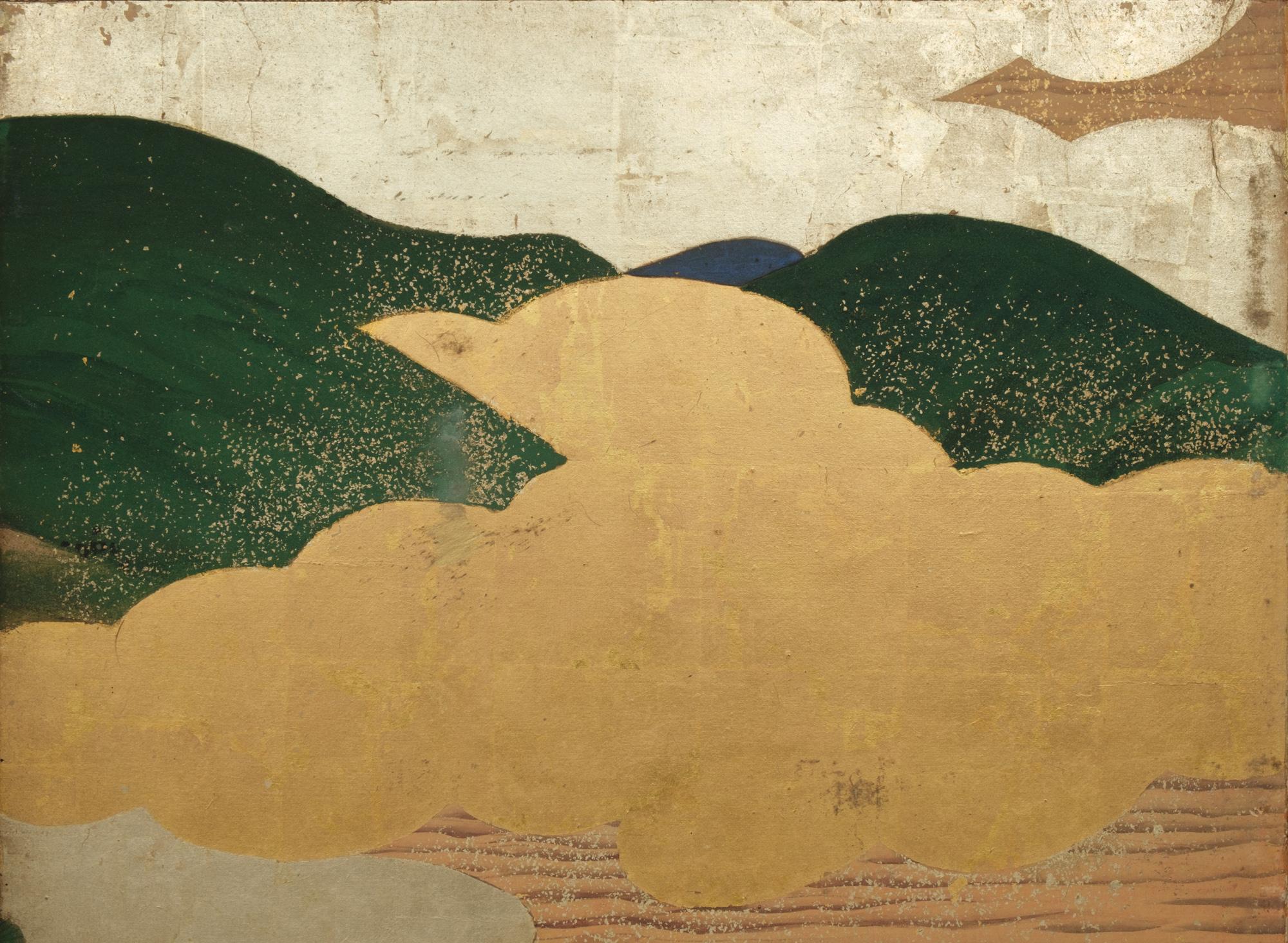 Pair of Rare Japanese Large 6-Panel Momoyama-Style Screens of Festive Shôjô 13