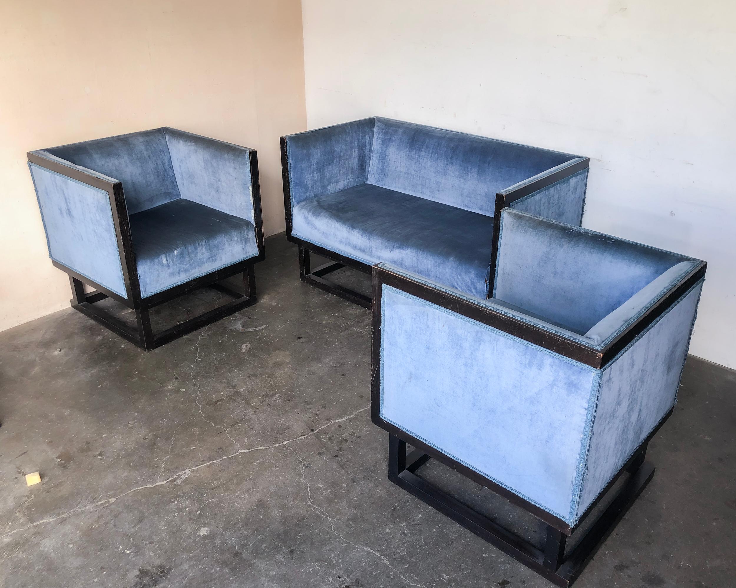 Pair of Rare Josef Hoffmann Cabinet Chairs by Wittmann Austria 1903 For Sale 8