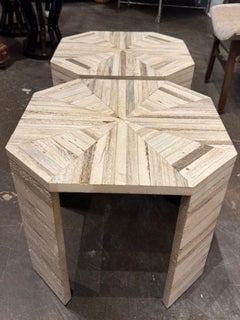 Pair of Rare Karl Springer Bone Side Tables