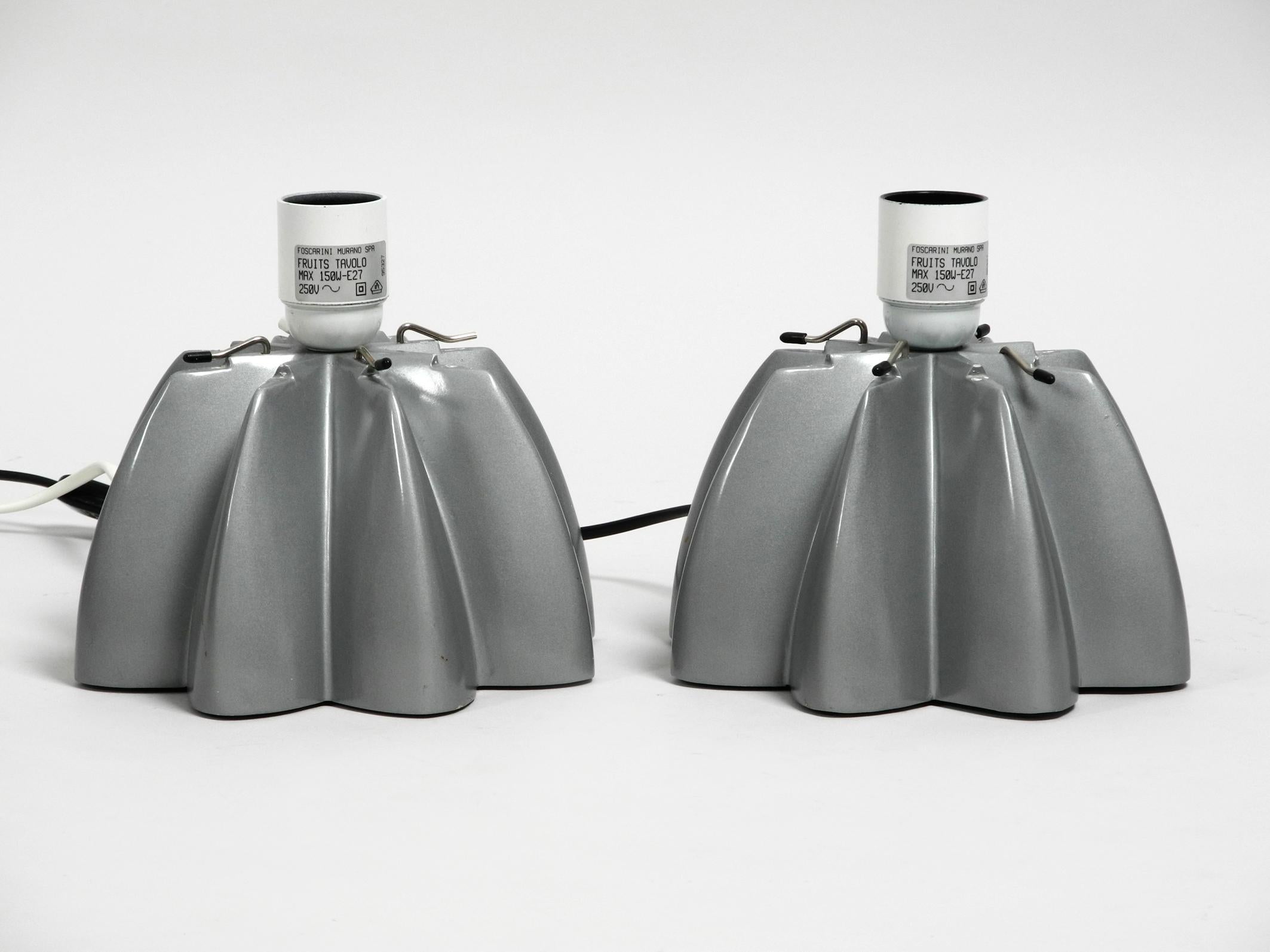 Late 20th Century Pair of Rare Large 1980s Table Lamps by Rodolfo Dordoni for Foscarini Murano