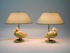 Pair of Rare Large 70's "Duck" Table Lamps by Elli Malevolti for Artiflex Italy