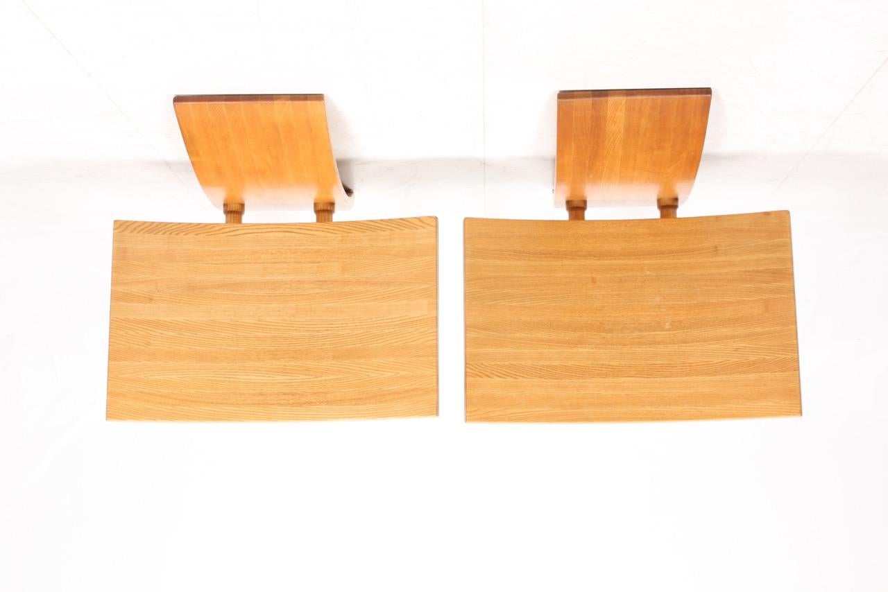 Pair of Rare Lounge Chairs in Ash Designed by Cabinetmaker Walther Nielsen, 1960 4