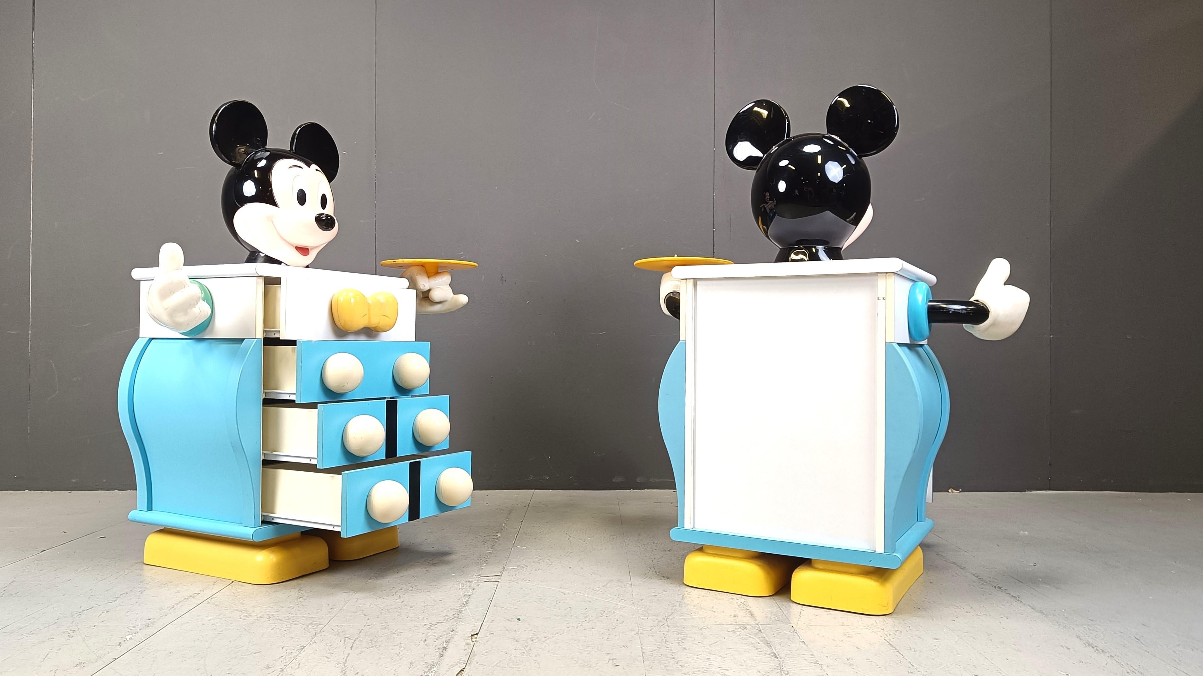 Pair of rare Mickey Mouse Chest of Drawers from Starform, France, 1988 For Sale 5