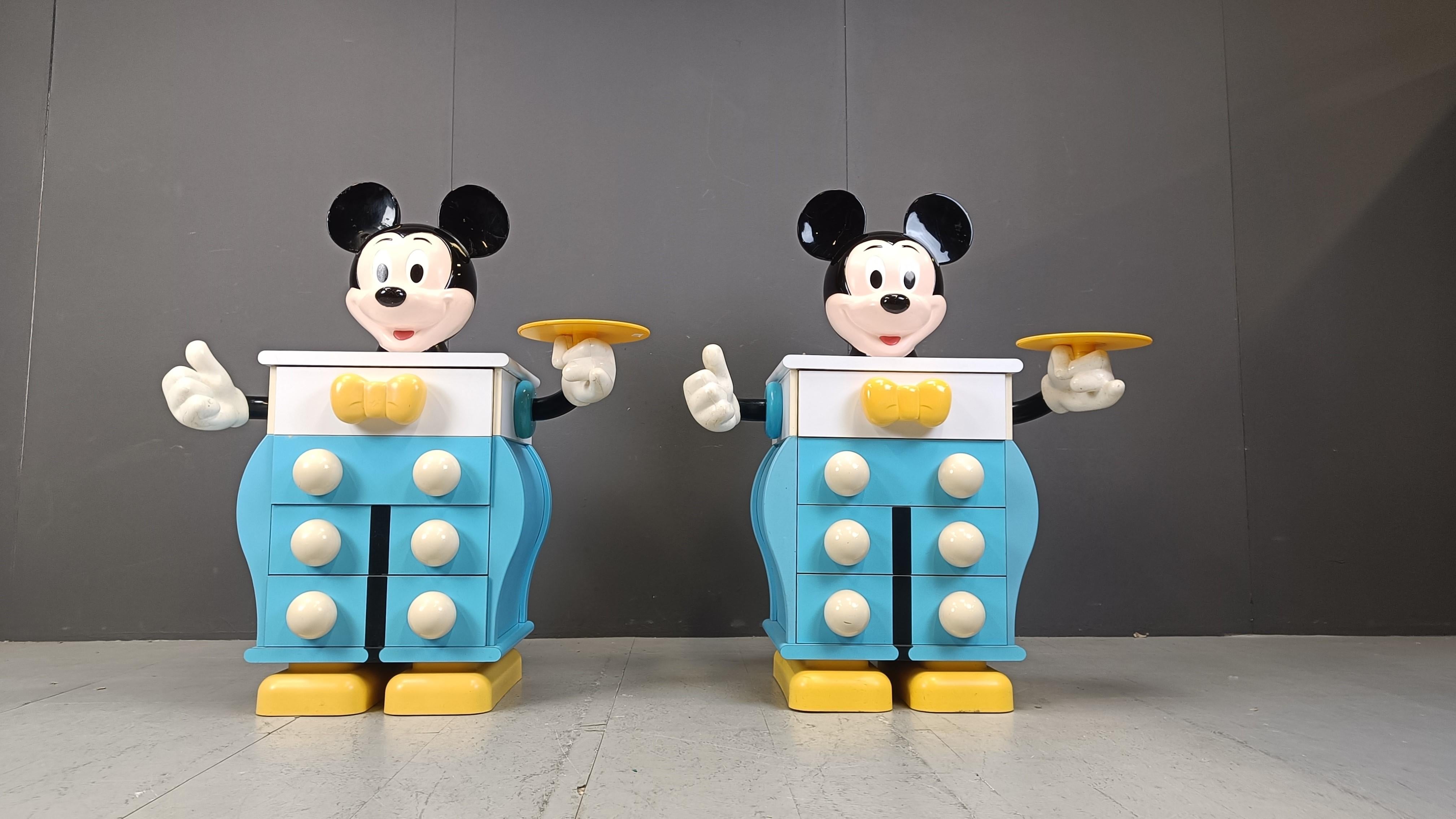 Late 20th Century Pair of rare Mickey Mouse Chest of Drawers from Starform, France, 1988 For Sale