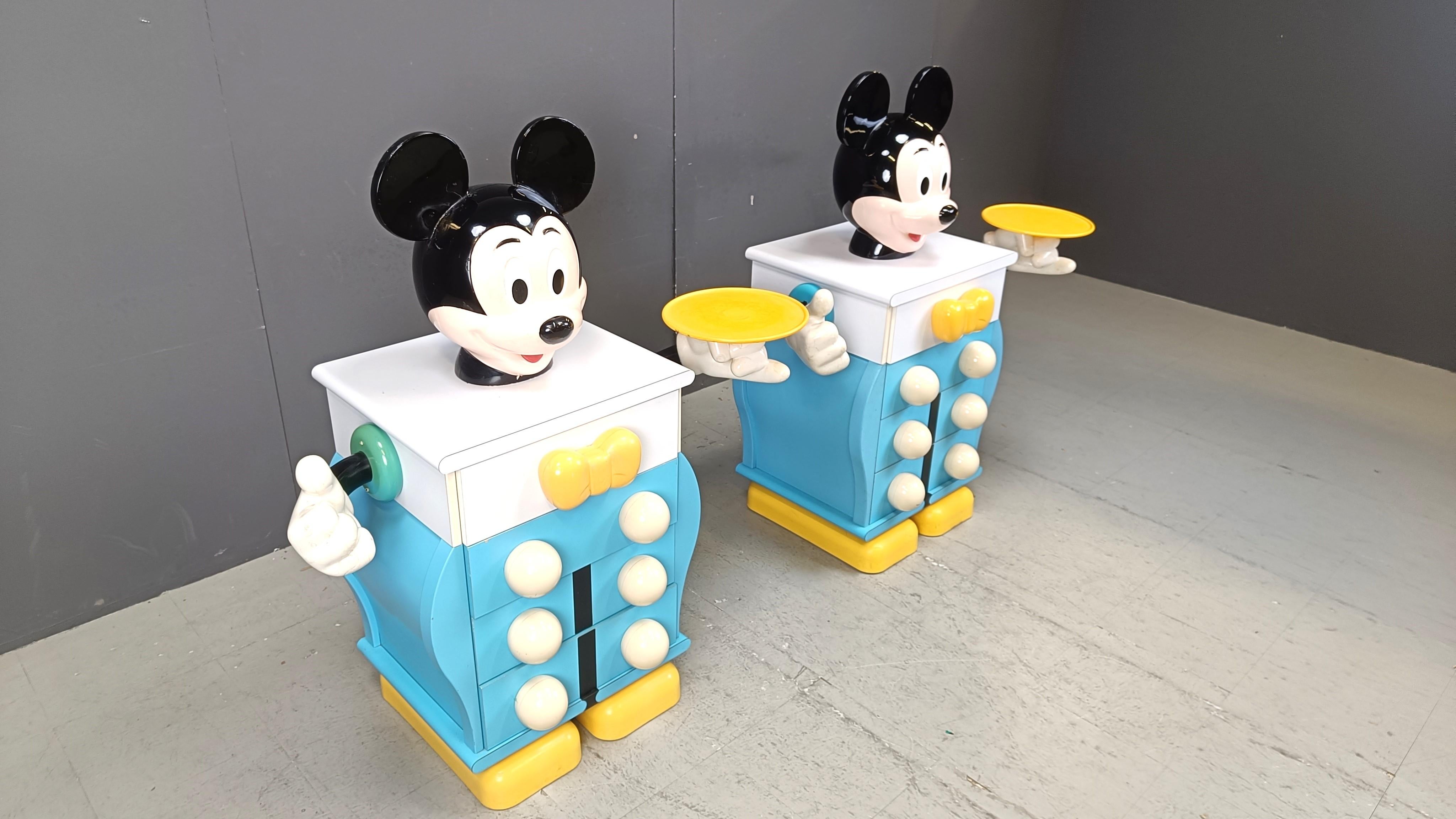 Pair of rare Mickey Mouse Chest of Drawers from Starform, France, 1988 For Sale 1