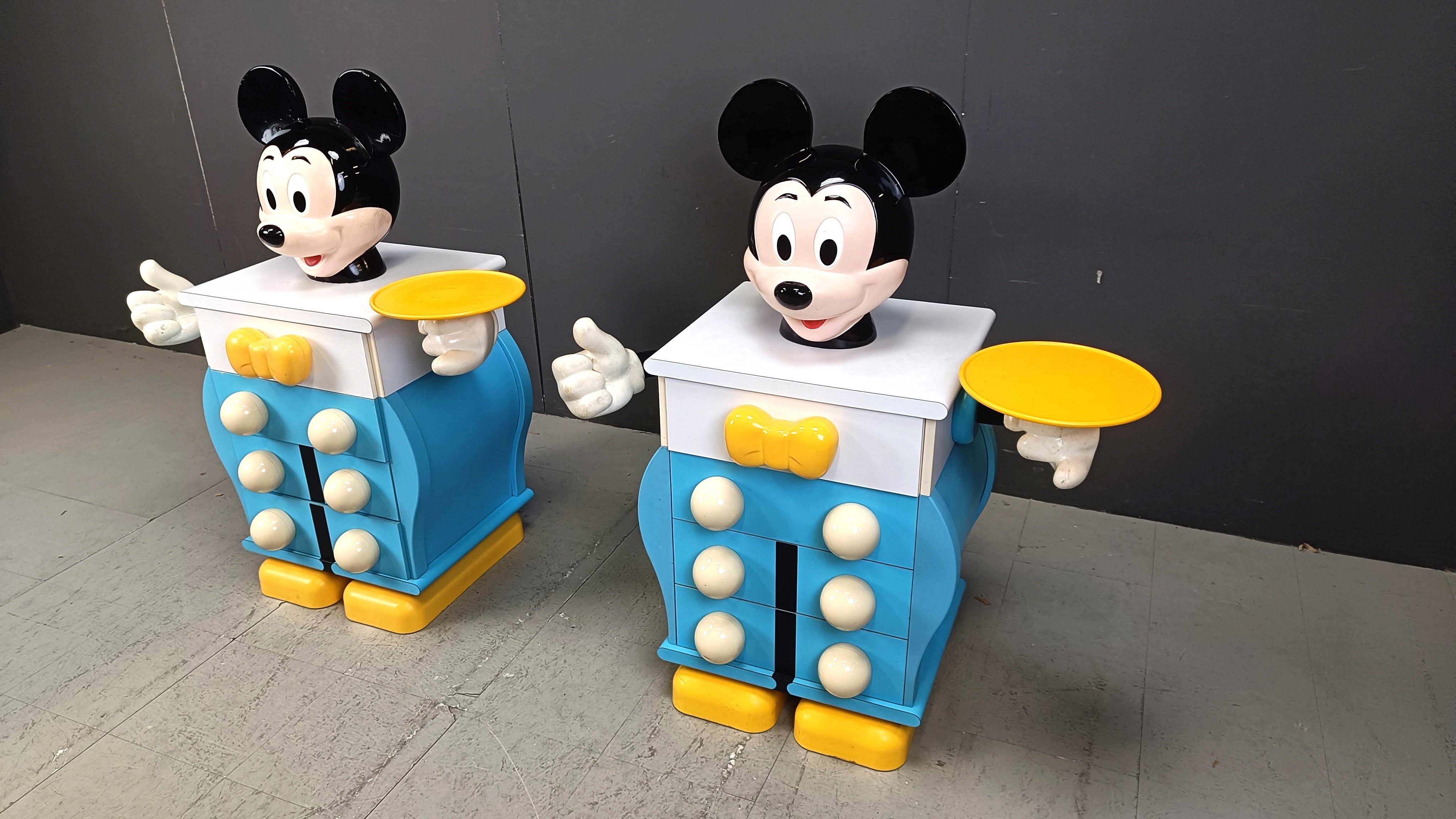 Pair of rare Mickey Mouse Chest of Drawers from Starform, France, 1988 For Sale 2