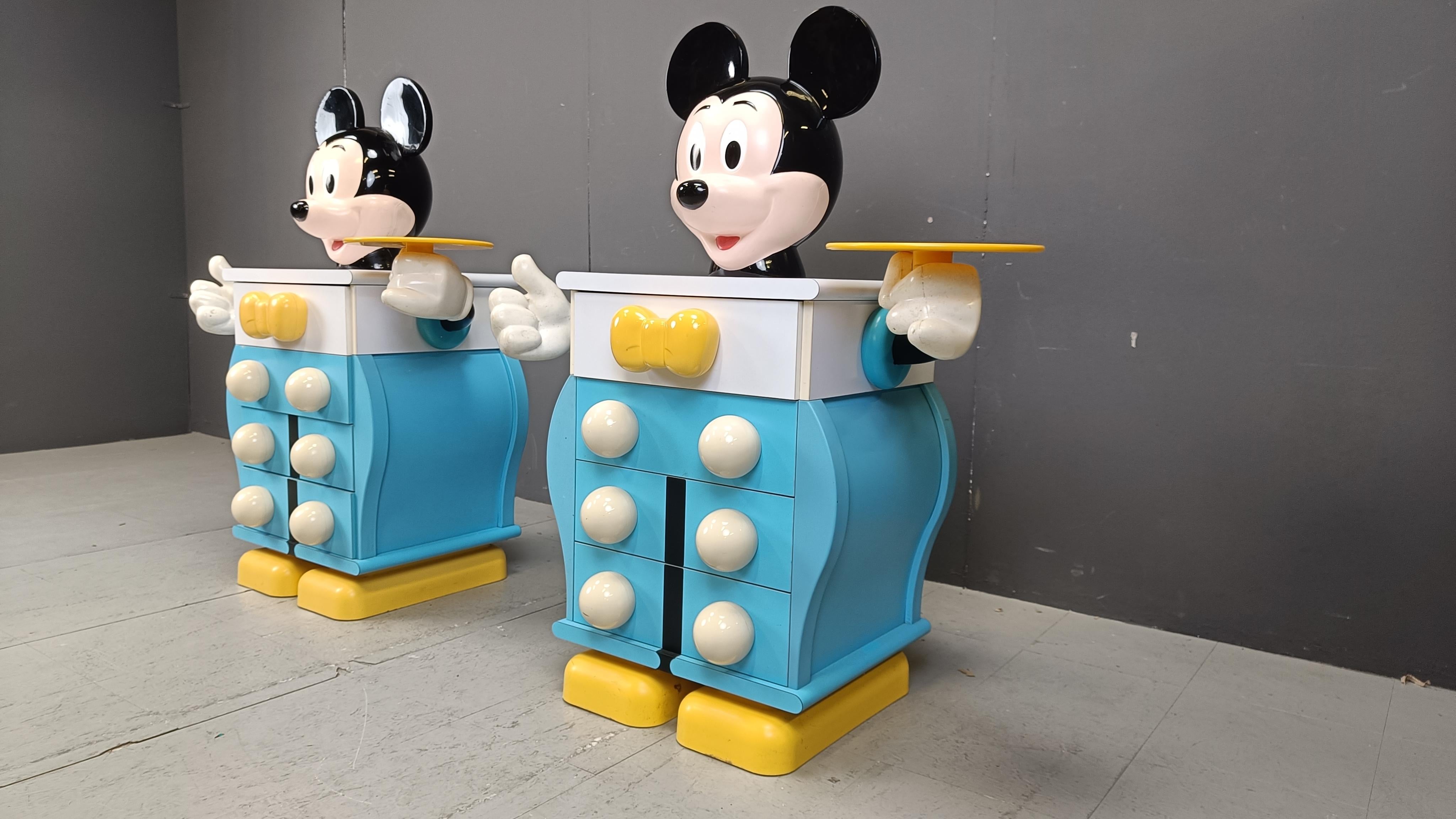 Pair of rare Mickey Mouse Chest of Drawers from Starform, France, 1988 For Sale 3