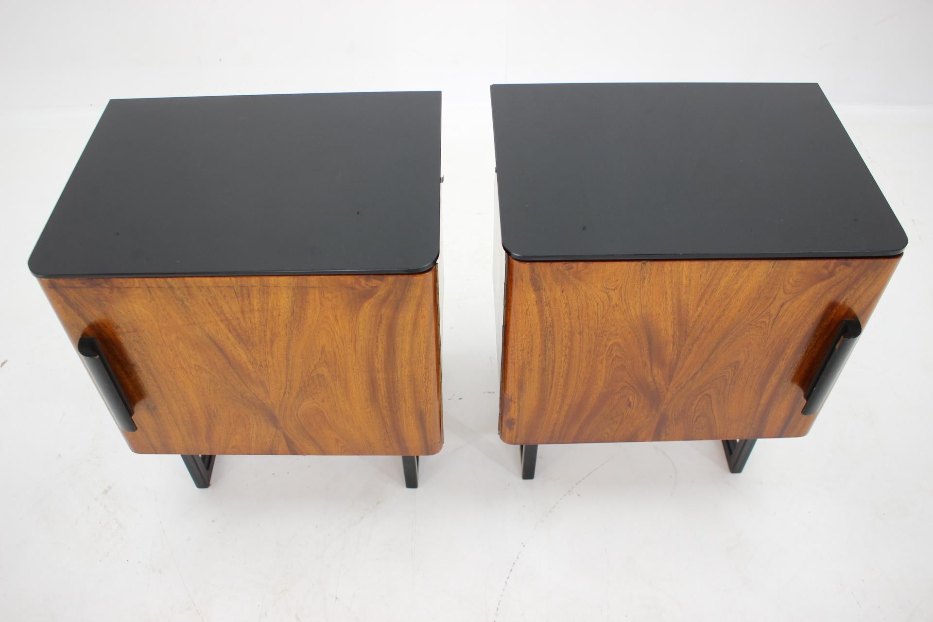 Czech Pair of Rare Mid Century Bedside Tables, 1960s