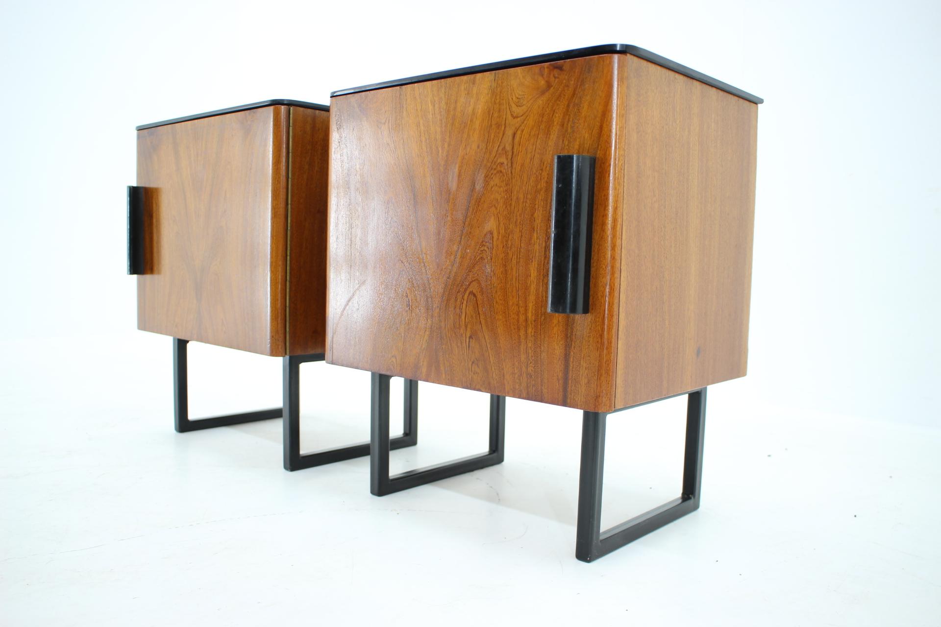 Pair of Rare Mid Century Bedside Tables, 1960s In Good Condition In Praha, CZ