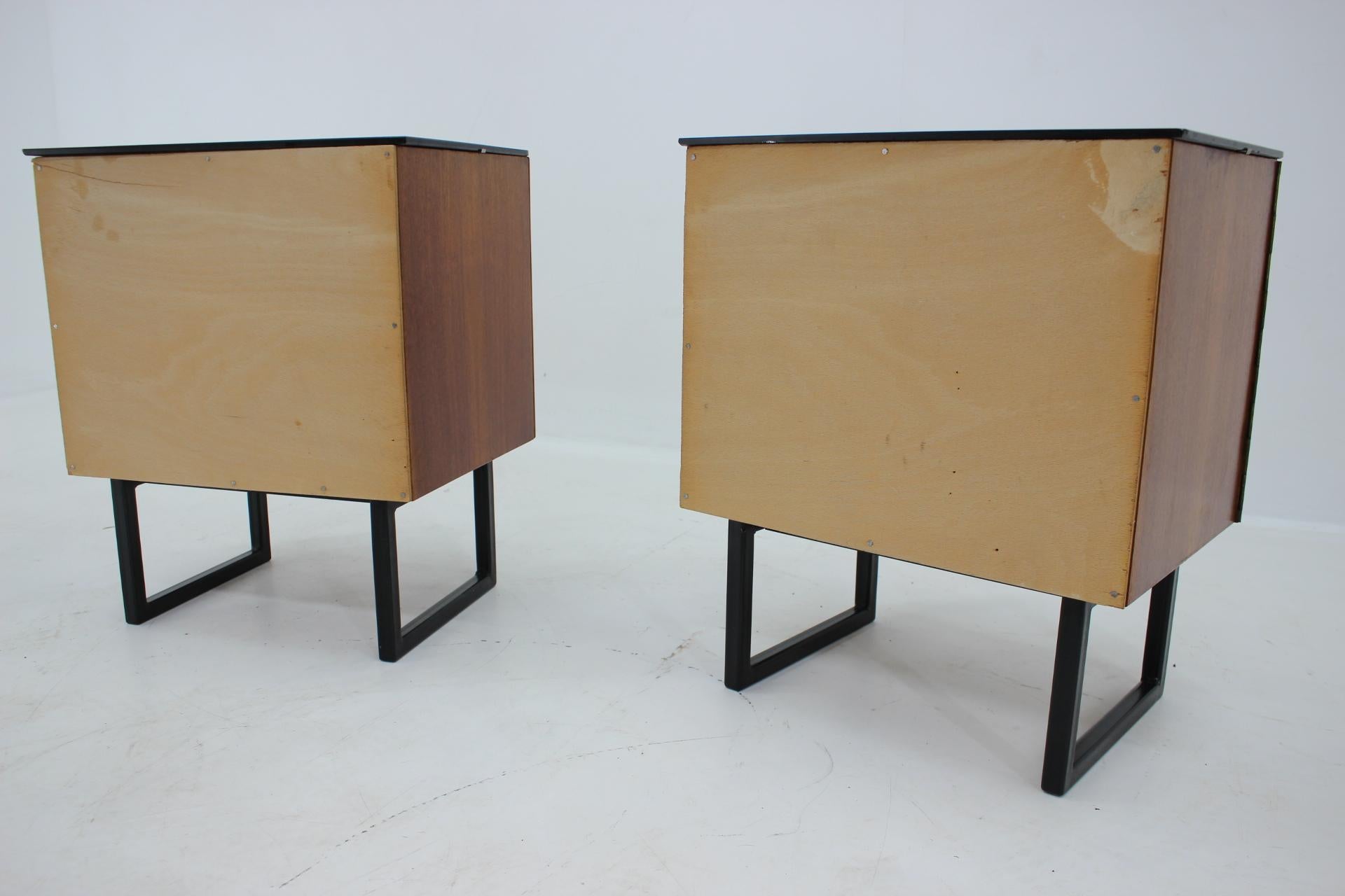 Pair of Rare Mid Century Bedside Tables, 1960s 1