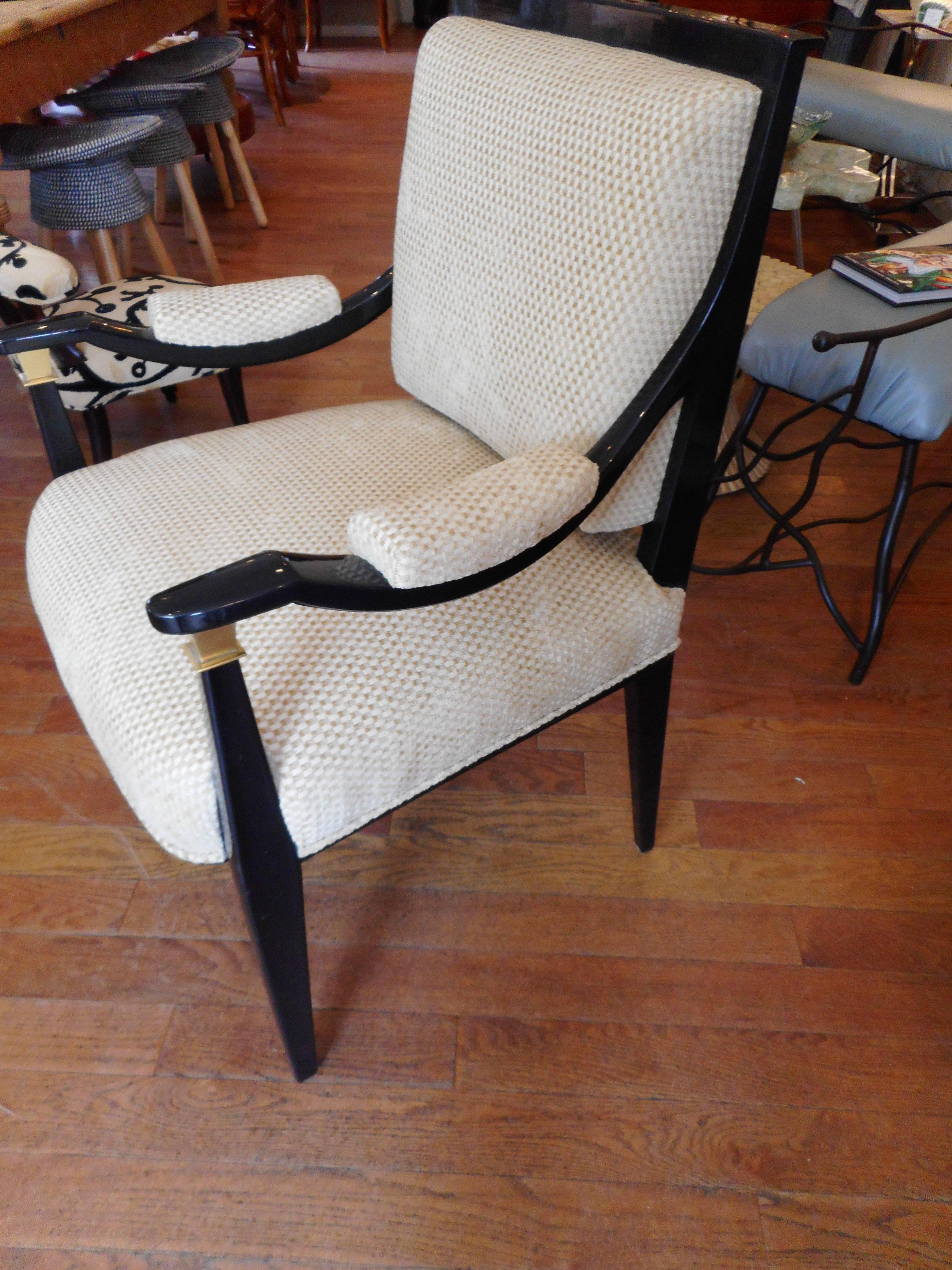 Pair of Rare Midcentury Italian Custom Chairs In Excellent Condition In Bellport, NY