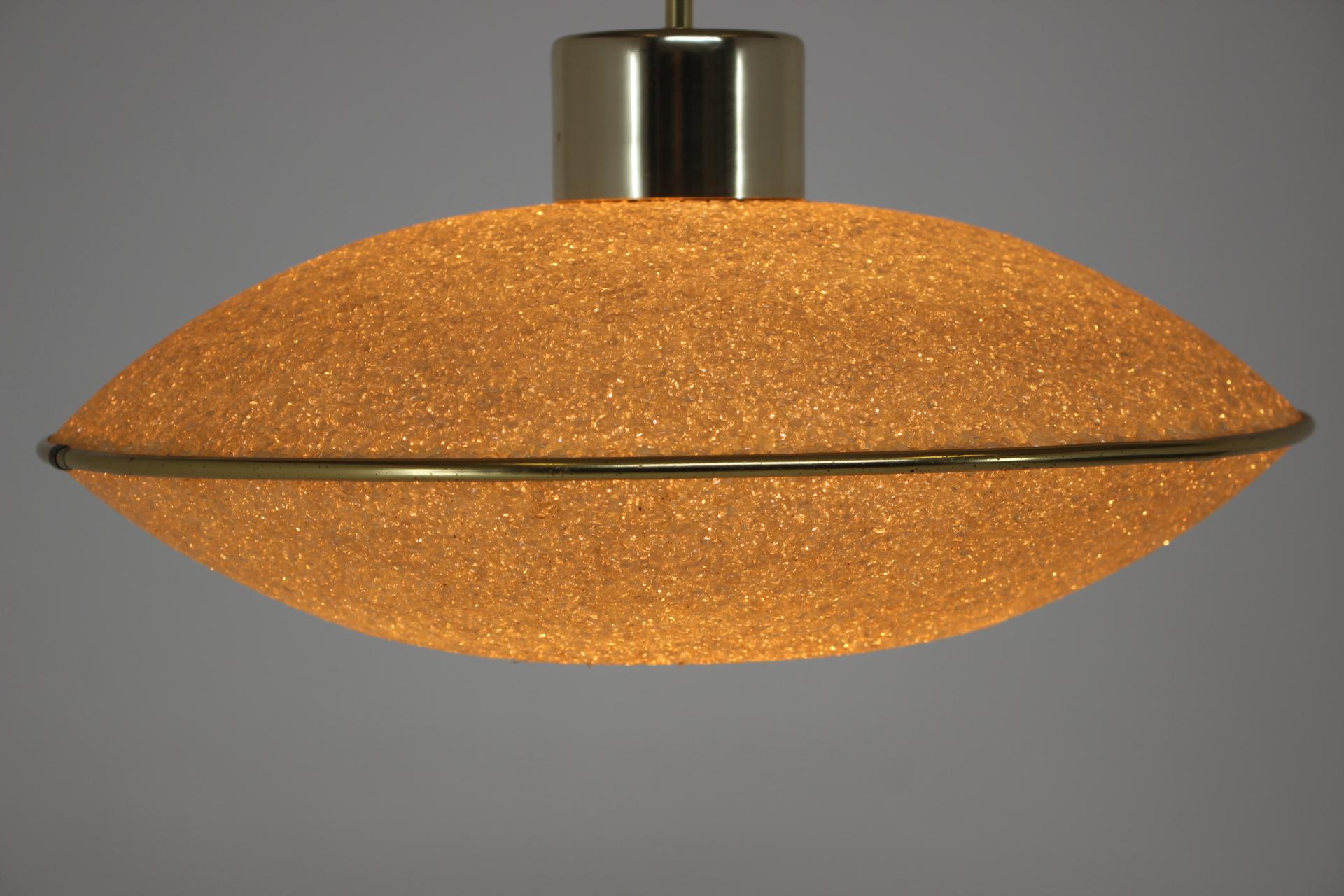 Brass Pair of Rare Midcentury Pendants UFO, Space Age, Germany, 1960s