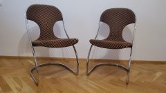 Pair of Rare Midcentury Chairs in style of Gastone Rinaldi, Italy. 1970s