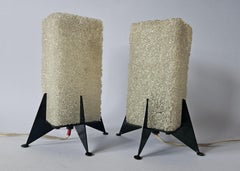 Paar seltene Tischlampen aus der Mitte des Jahrhunderts Pokrok Zilina, Rakete, 1970er Jahre