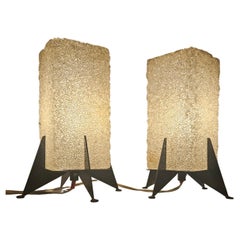 Paire de lampes de bureau rares du milieu du siècle dernier Pokrok Zilina, Rocket, 1970