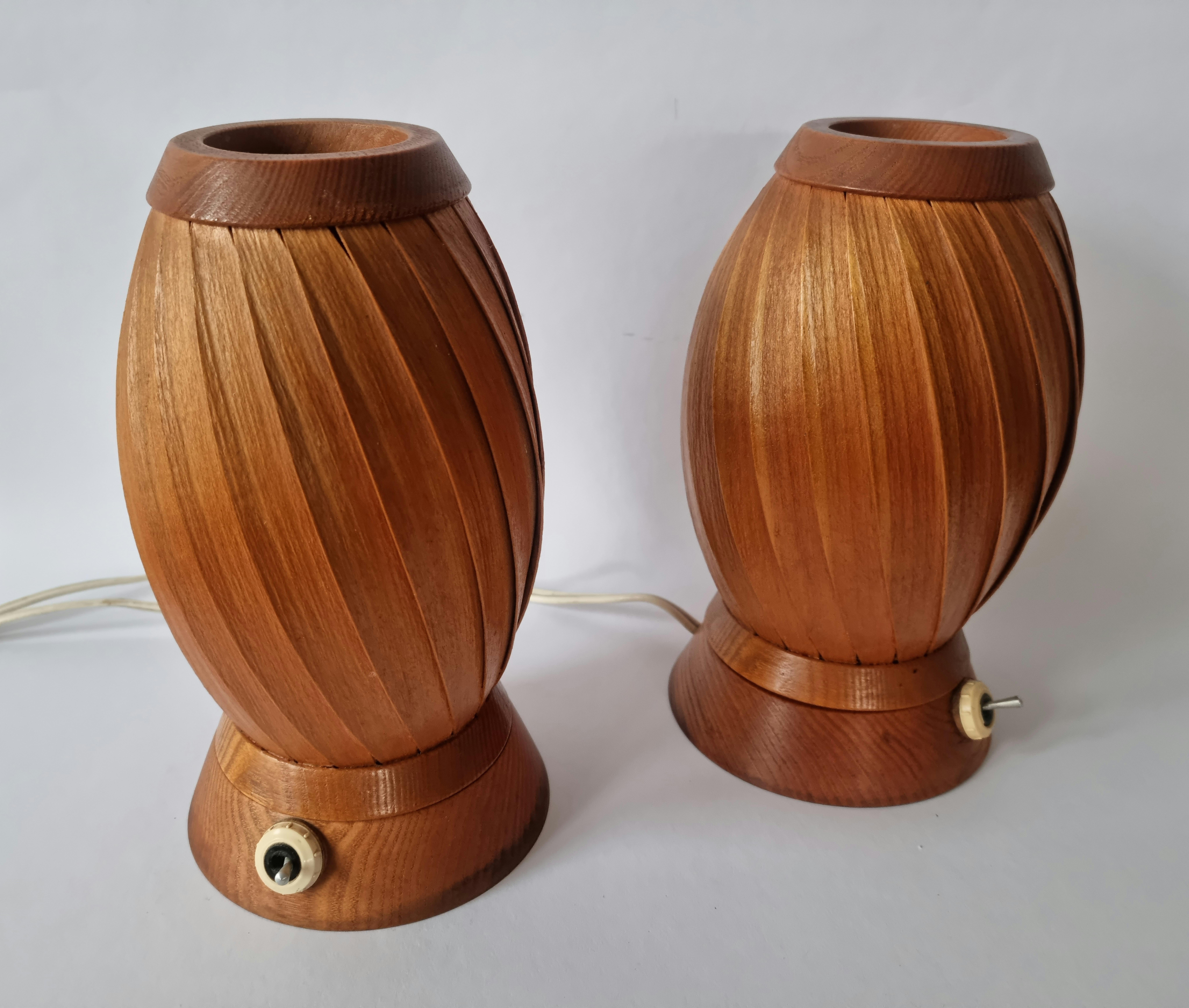 Pair of Rare Midcentury Table Lamps ULUV, 1960s In Good Condition For Sale In Praha, CZ