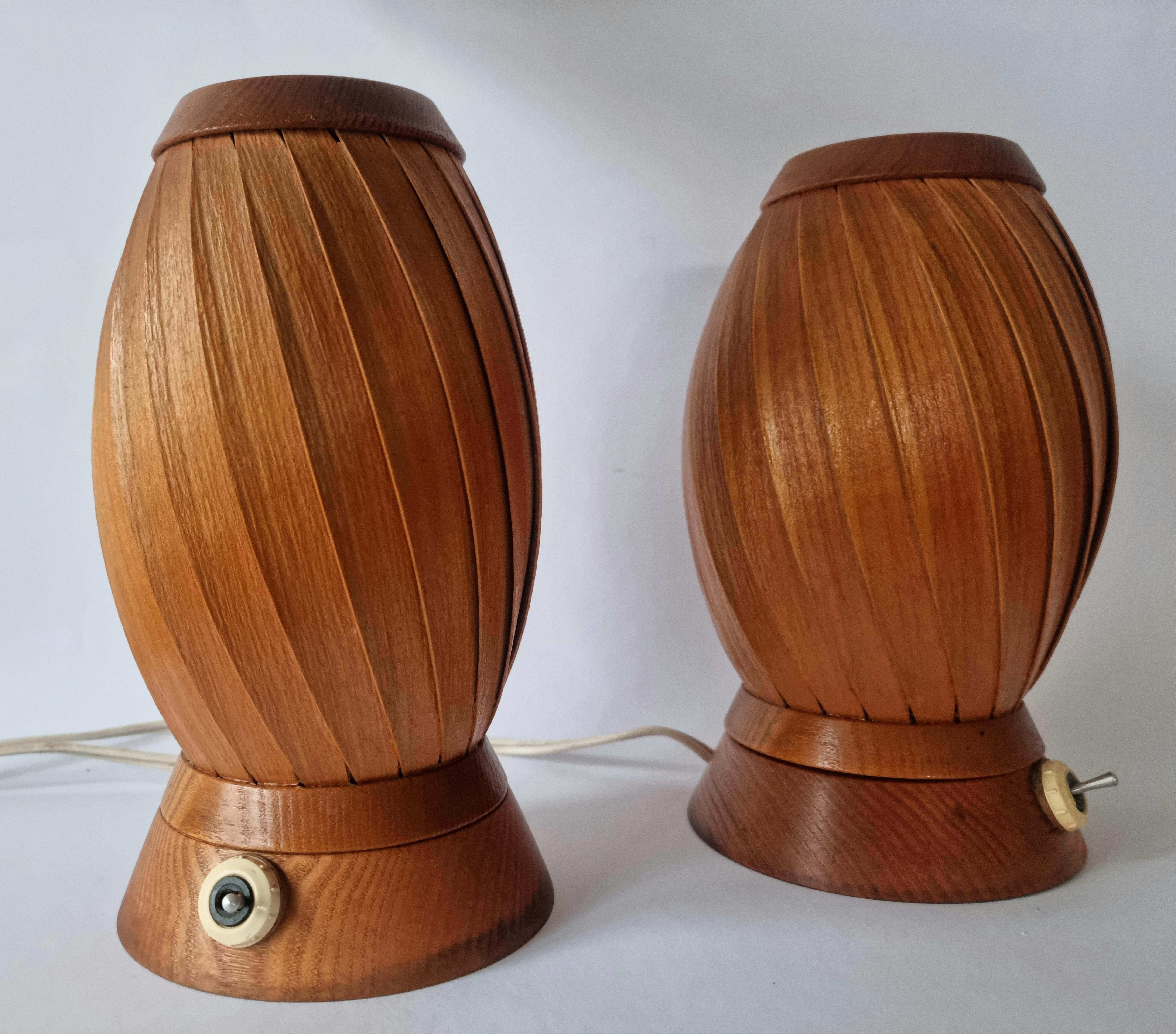 Mid-20th Century Pair of Rare Midcentury Table Lamps ULUV, 1960s For Sale
