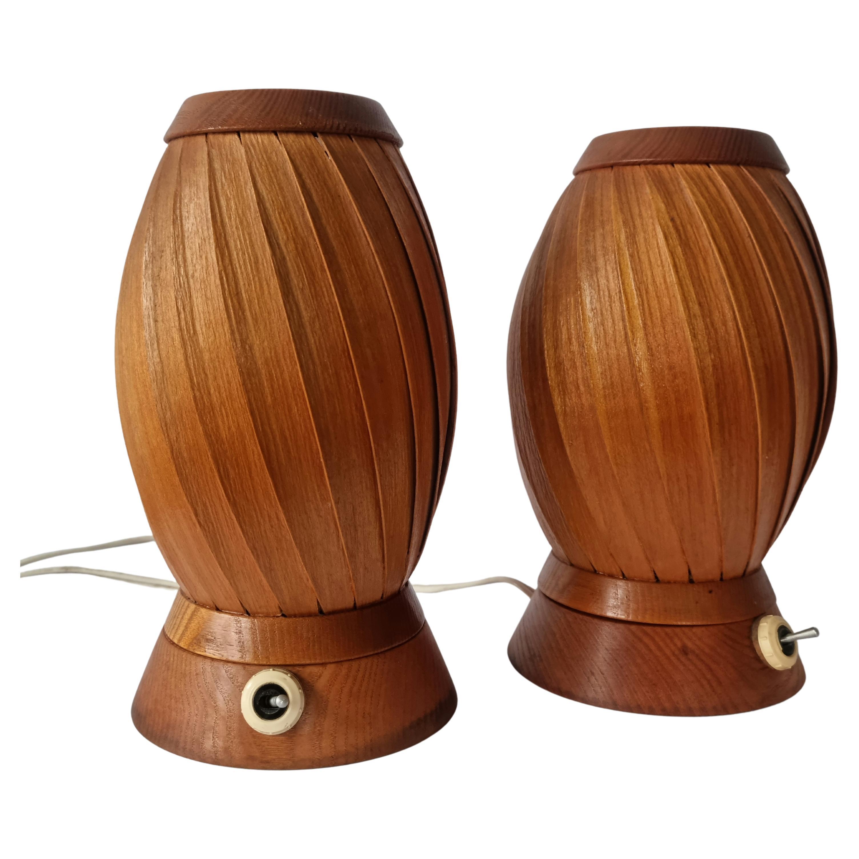 Pair of Rare Midcentury Table Lamps ULUV, 1960s For Sale