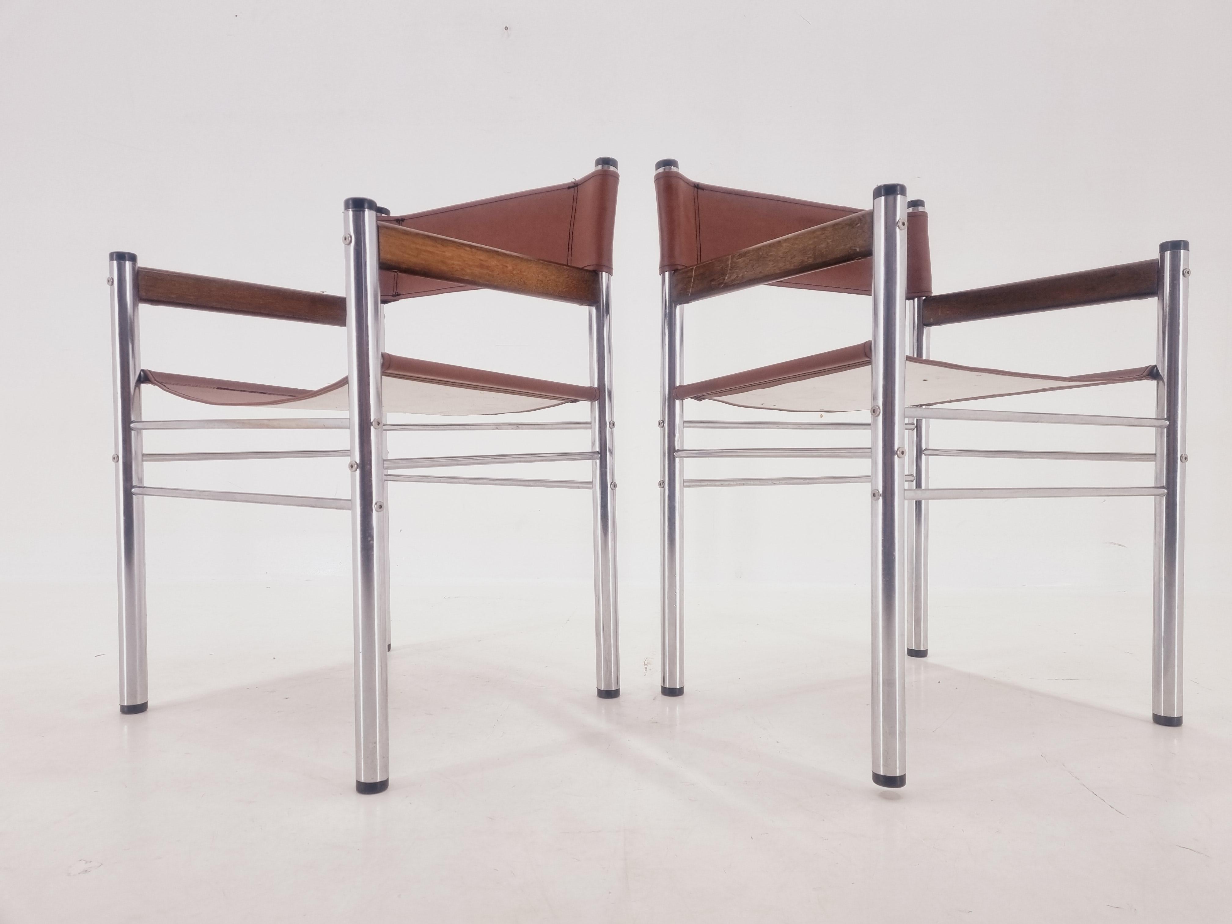 Paire de rares fauteuils de design tubulaire du milieu du siècle dernier, Allemagne, 1970 en vente 3