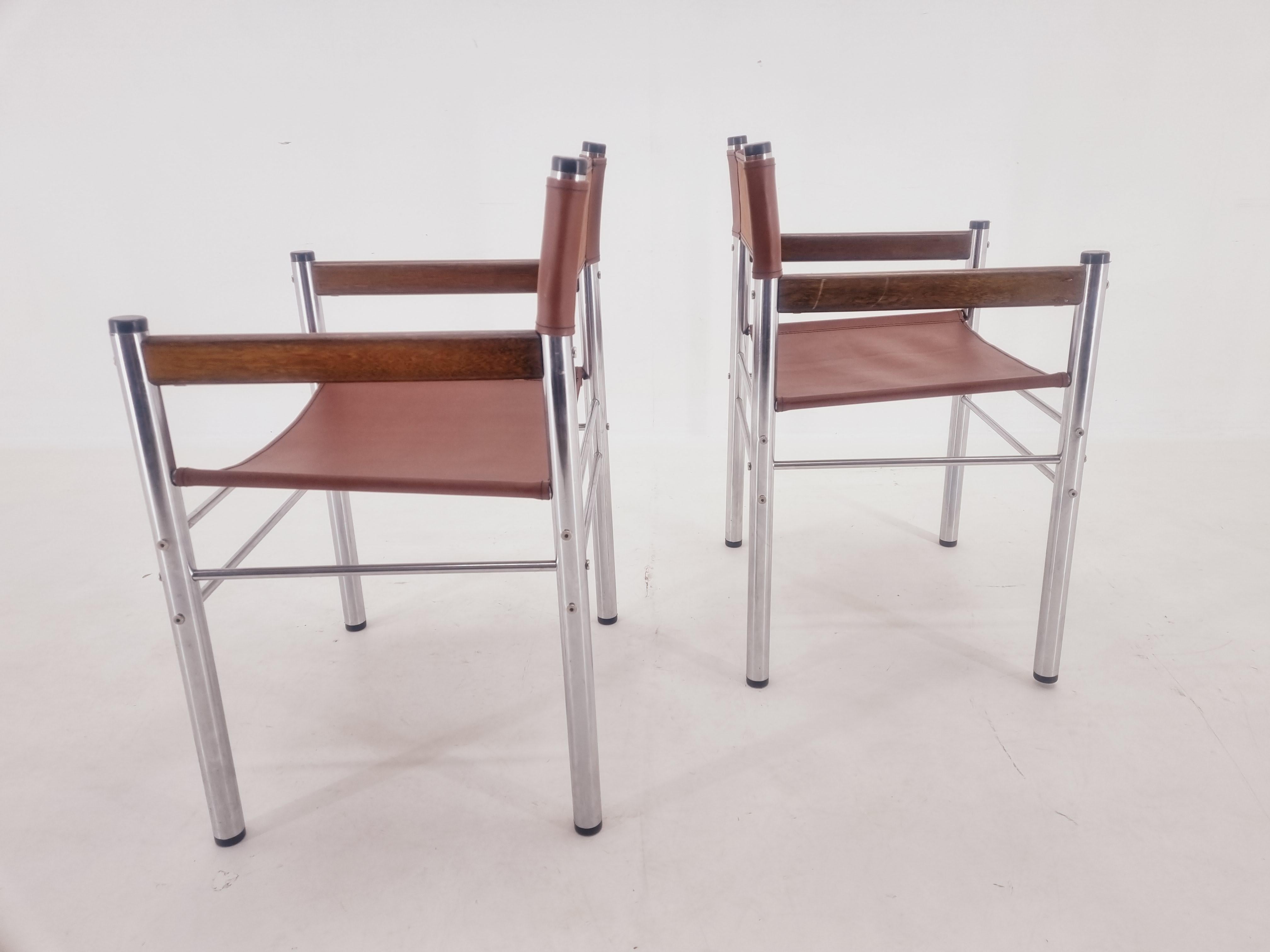 Pair of Rare Midcentury Tubular Design Armchairs, Germany, 1970s For Sale 7