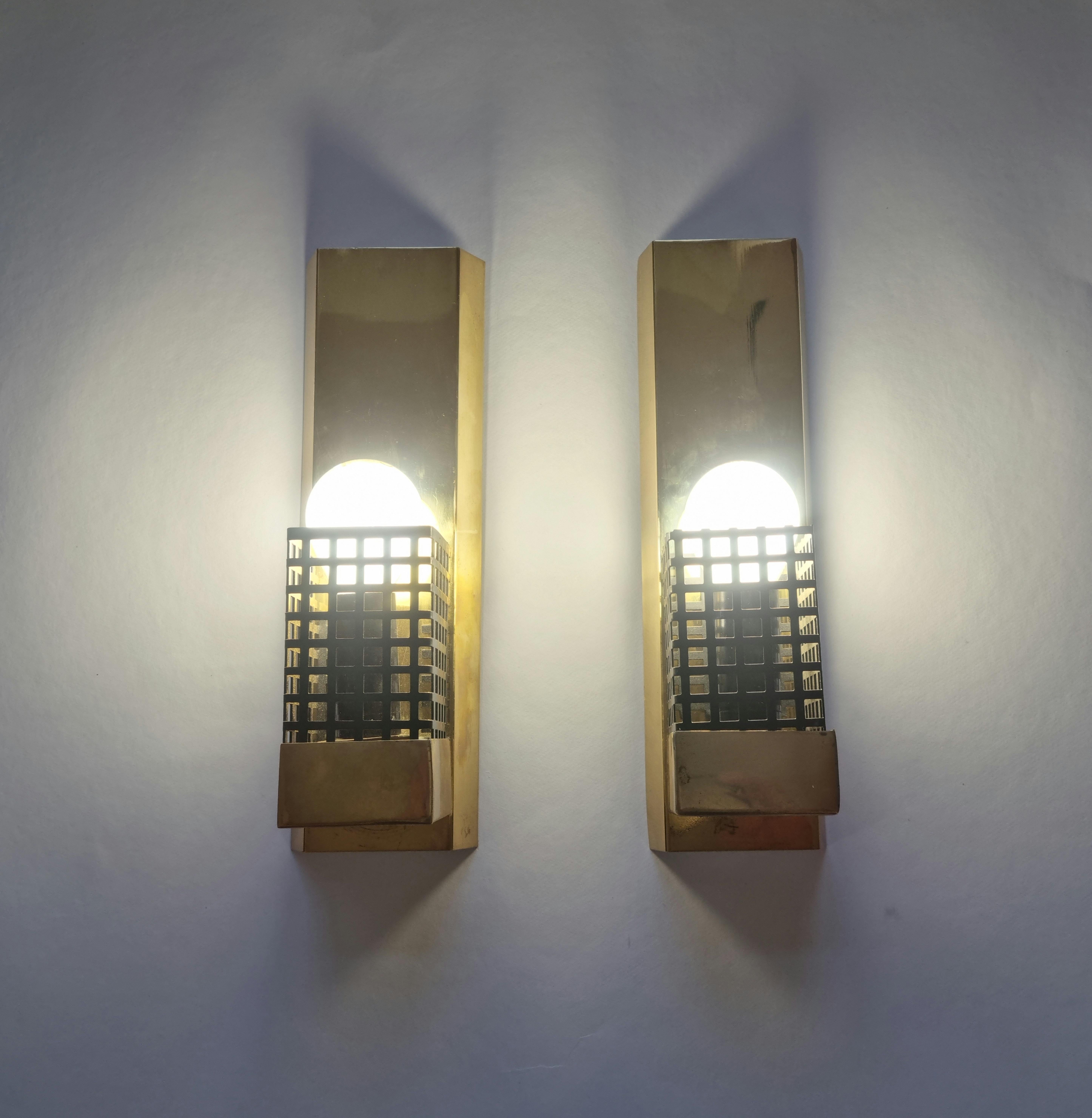 Pair of Rare Midcentury Wall Lamps, 1970s 5