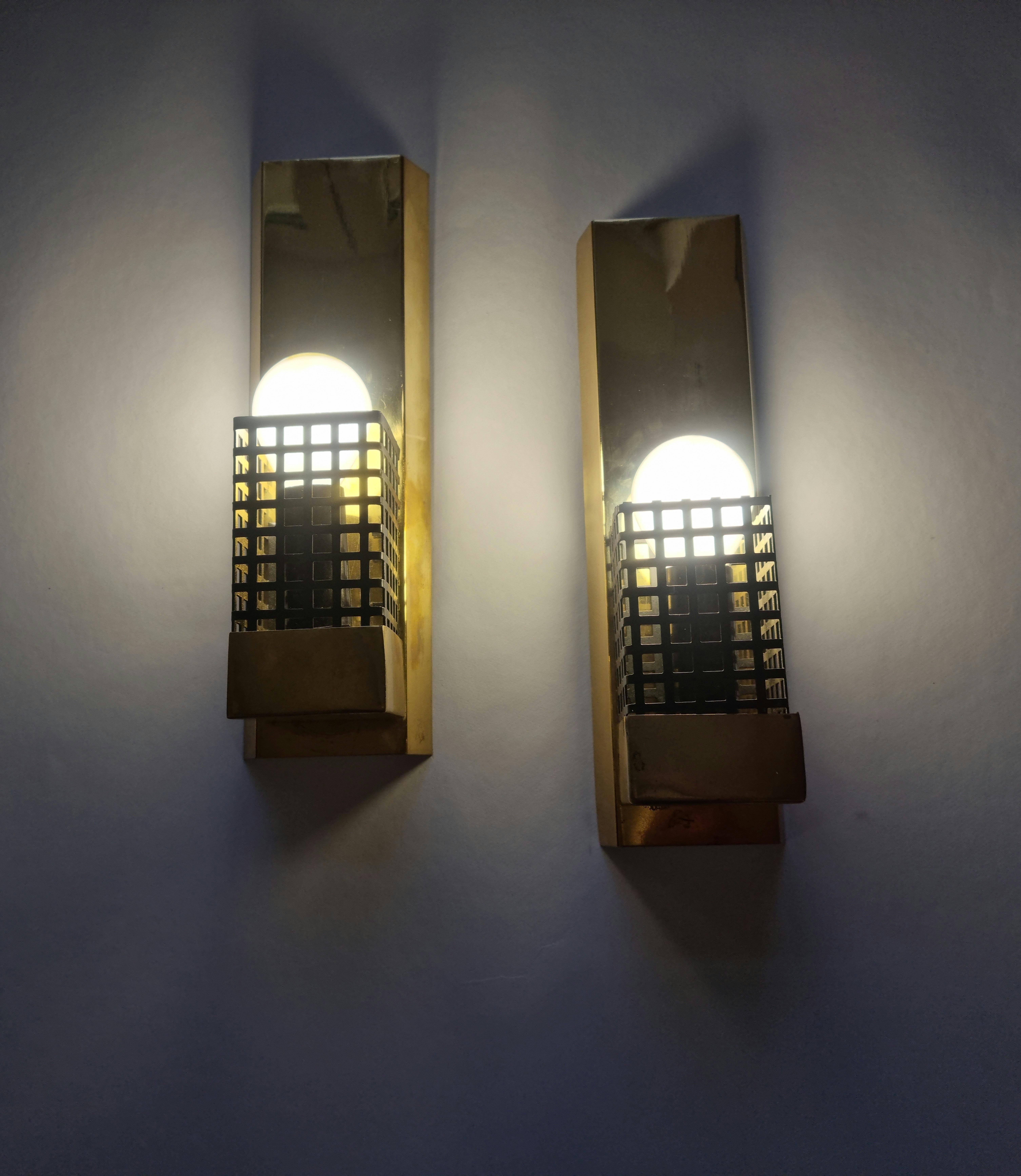 Pair of Rare Midcentury Wall Lamps, 1970s 6