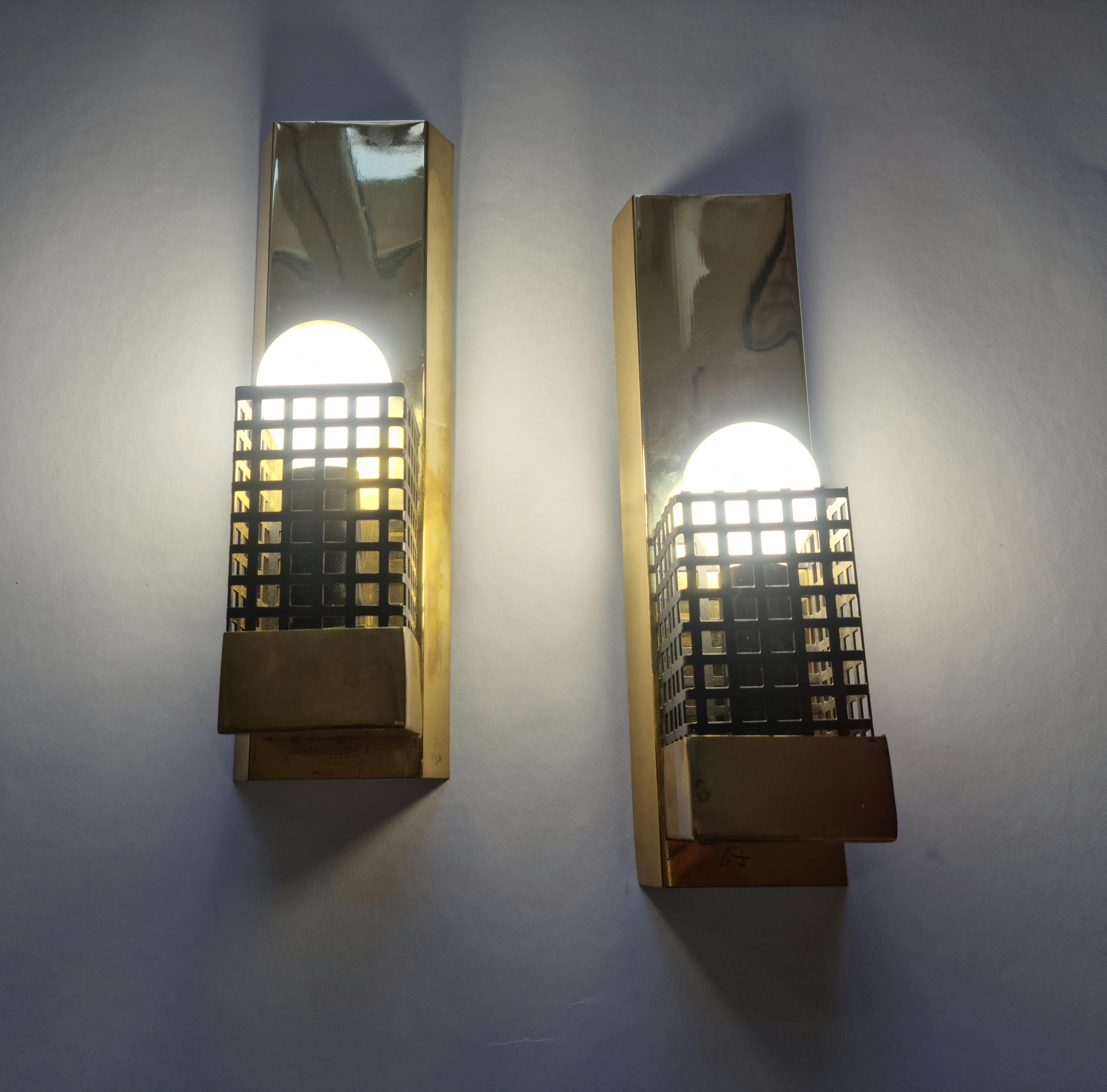 Pair of Rare Midcentury Wall Lamps, 1970s 9