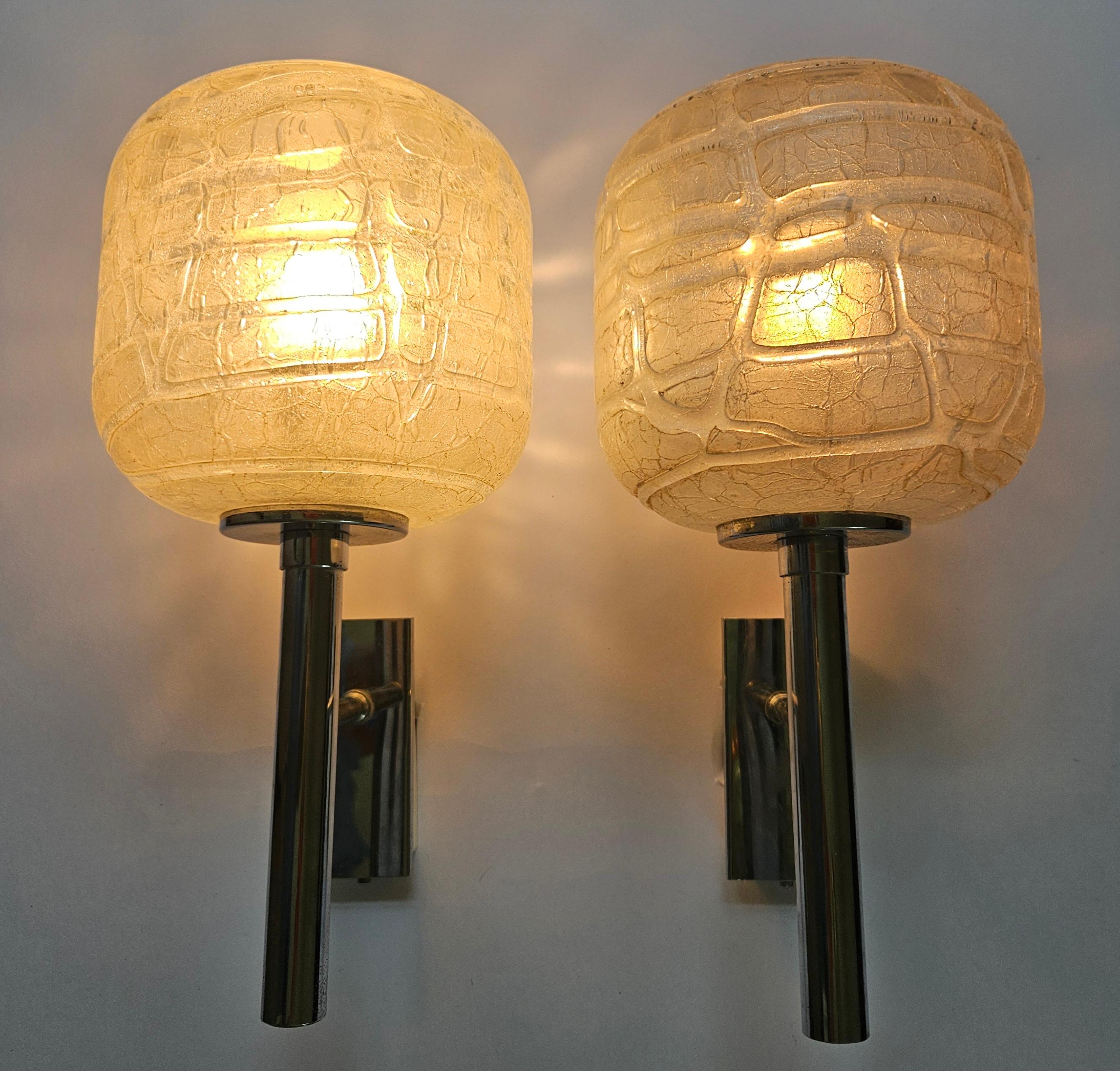 Paar seltene Wandlampen Doria Leuchten Germany, Deutschland, 1970er Jahre im Angebot 8