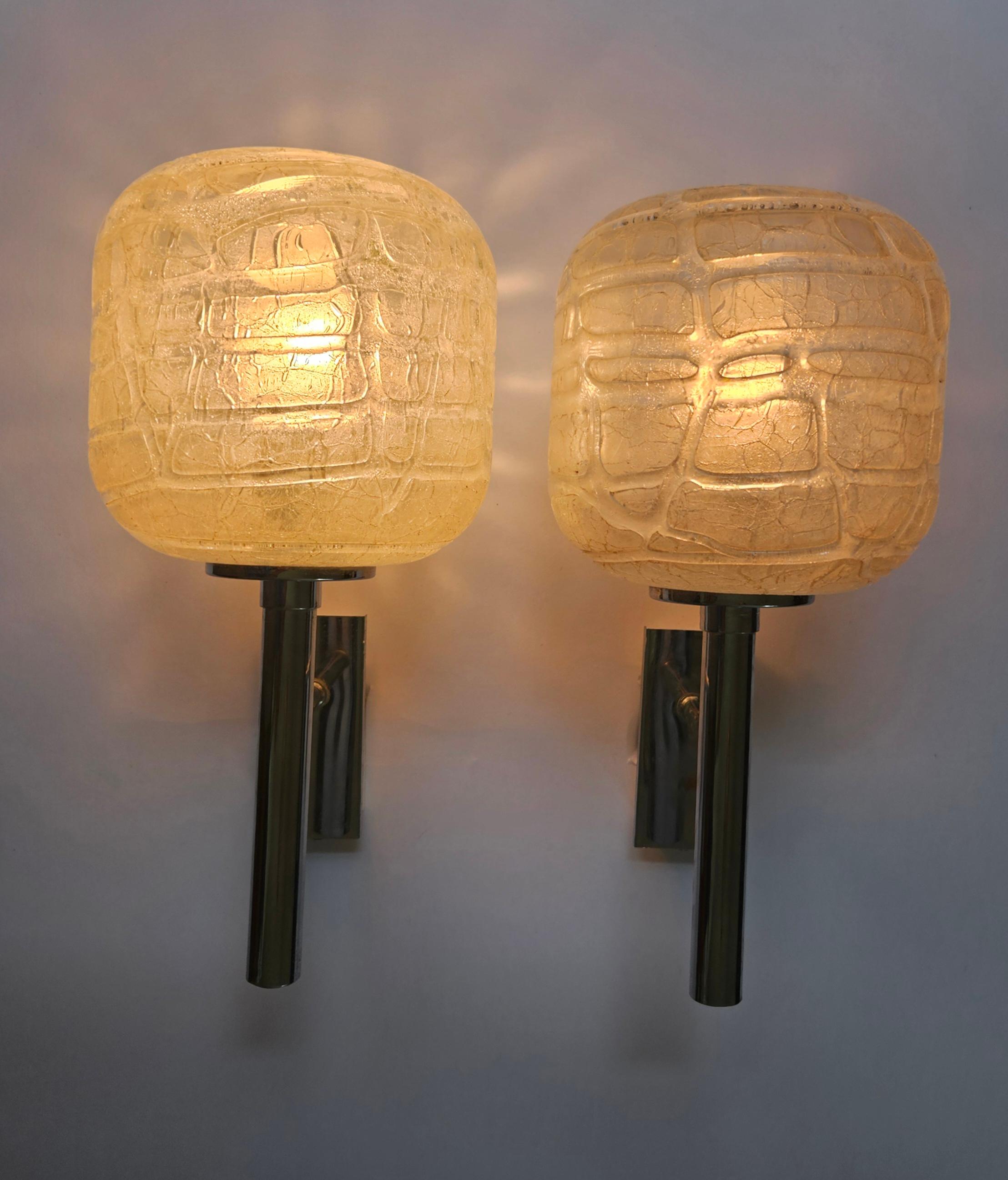 Paar seltene Wandlampen Doria Leuchten Germany, Deutschland, 1970er Jahre im Angebot 11