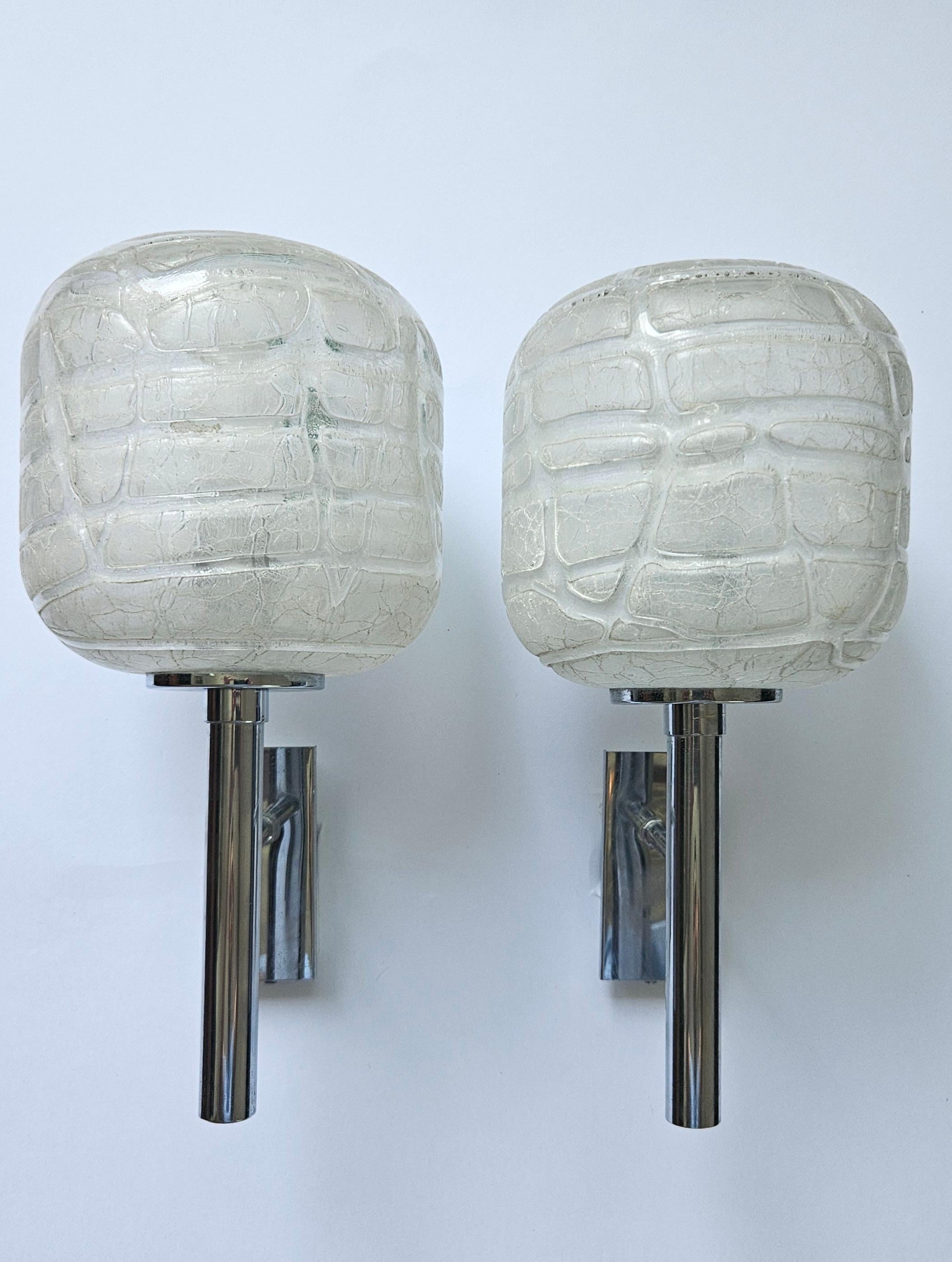 Paar seltene Wandlampen Doria Leuchten Germany, Deutschland, 1970er Jahre (Moderne der Mitte des Jahrhunderts) im Angebot