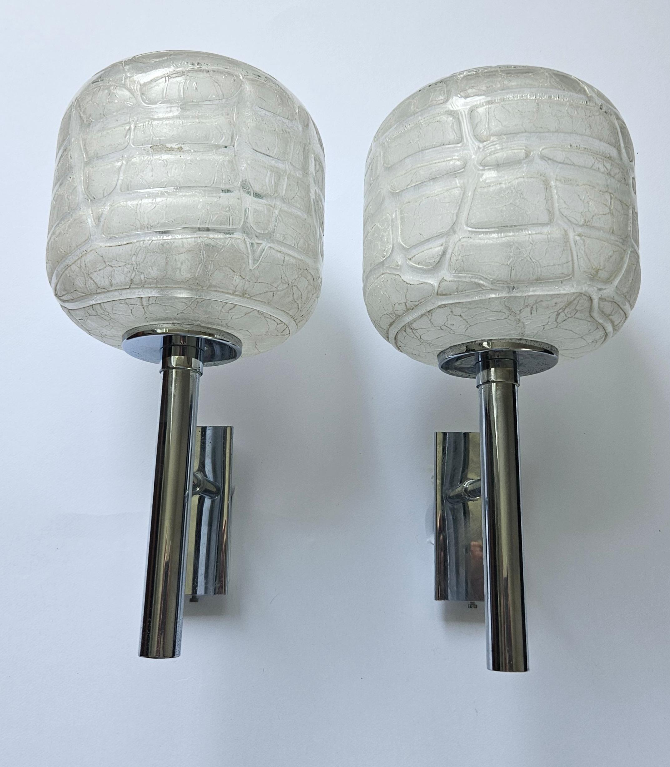 Paar seltene Wandlampen Doria Leuchten Germany, Deutschland, 1970er Jahre im Zustand „Gut“ im Angebot in Praha, CZ