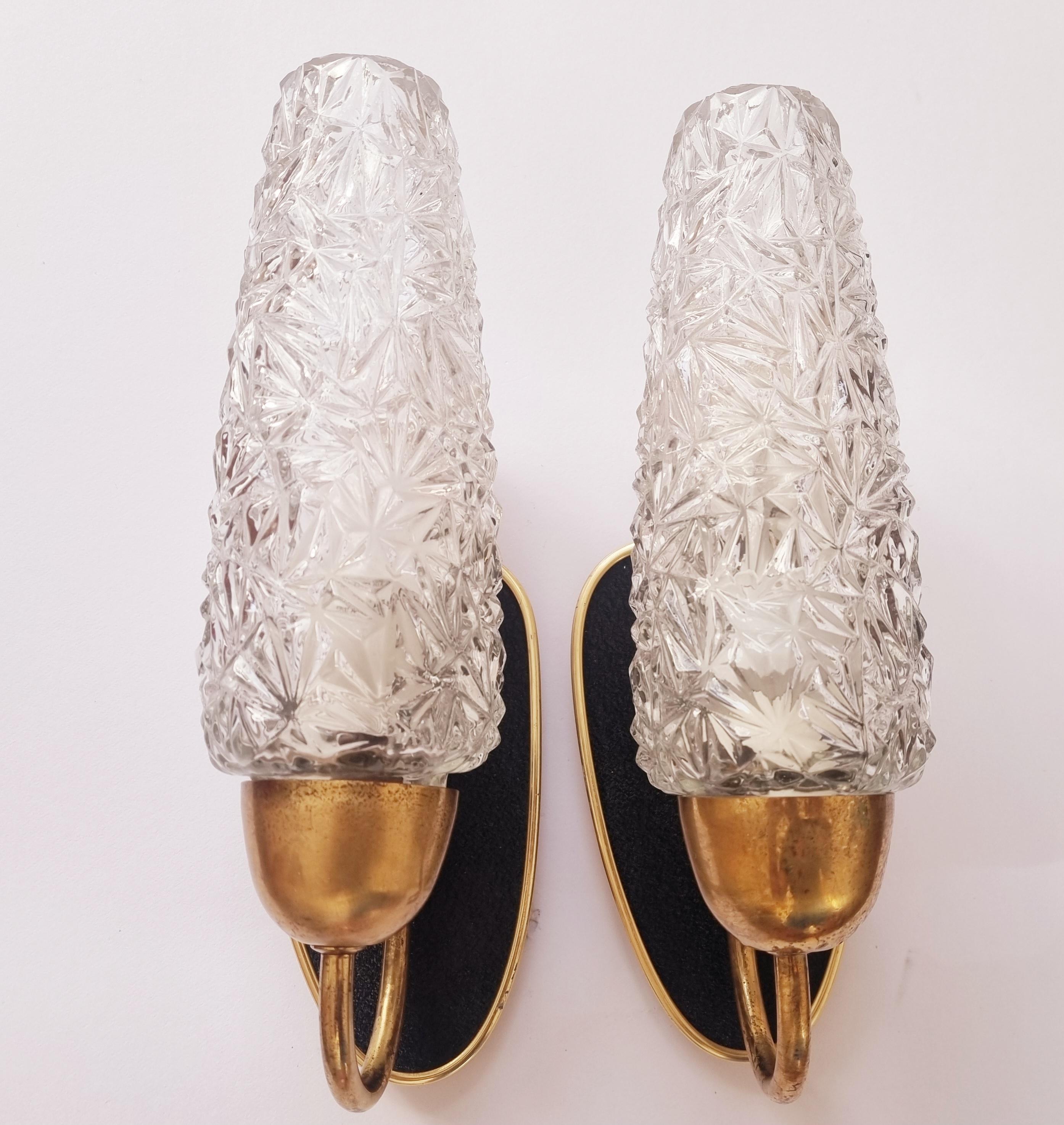 Mid-20th Century Pair of Rare Midcentury Wall Lamps, Germany, 1960s For Sale
