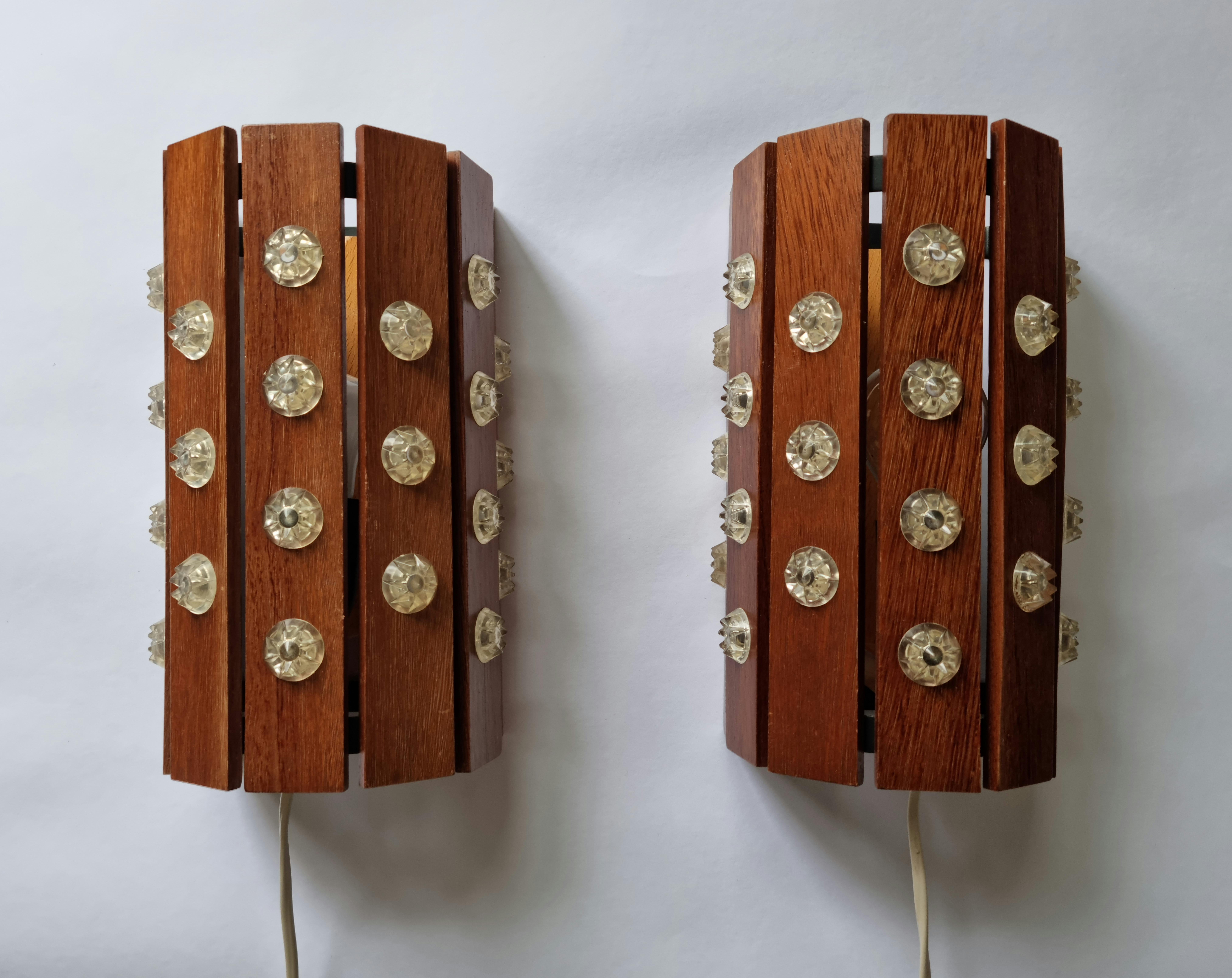 Pair of Rare Midcentury Wall Lamps, Verner Schou, Denmark, 1970s For Sale 5