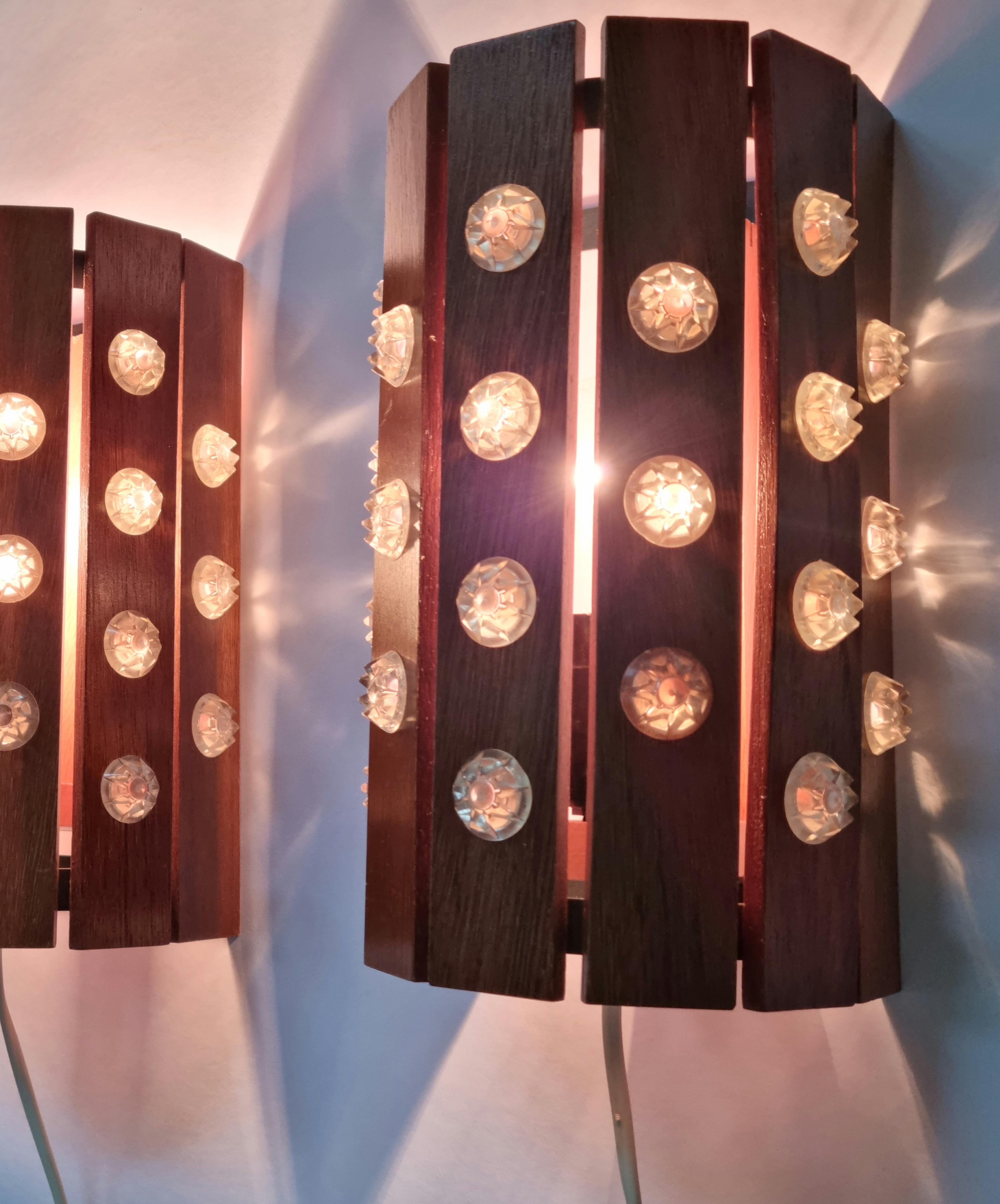 Pair of Rare Midcentury Wall Lamps, Verner Schou, Denmark, 1970s For Sale 11
