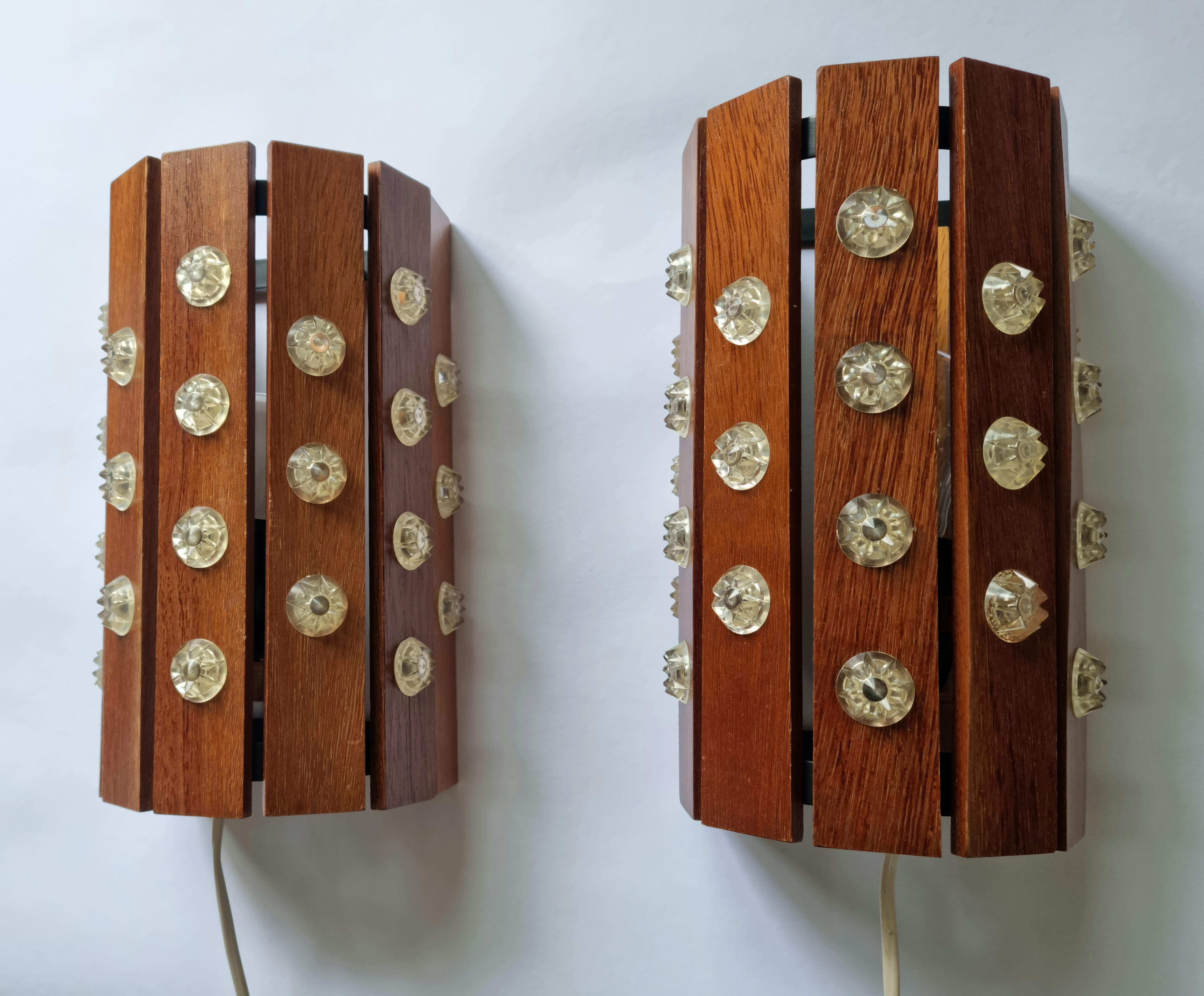Pair of Rare Midcentury Wall Lamps, Verner Schou, Denmark, 1970s For Sale 2