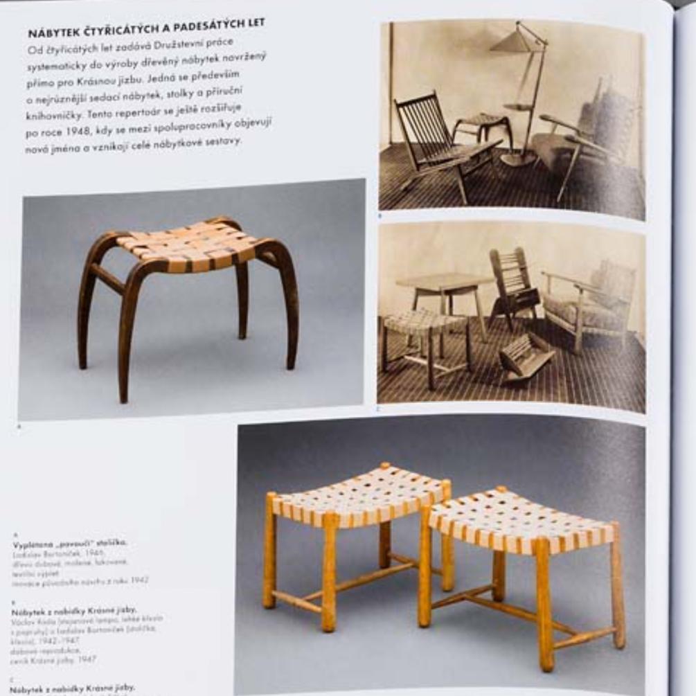 Coppia di rari sgabelli modernisti di Ladislav Bartoníček per Krásná Jizba 13
