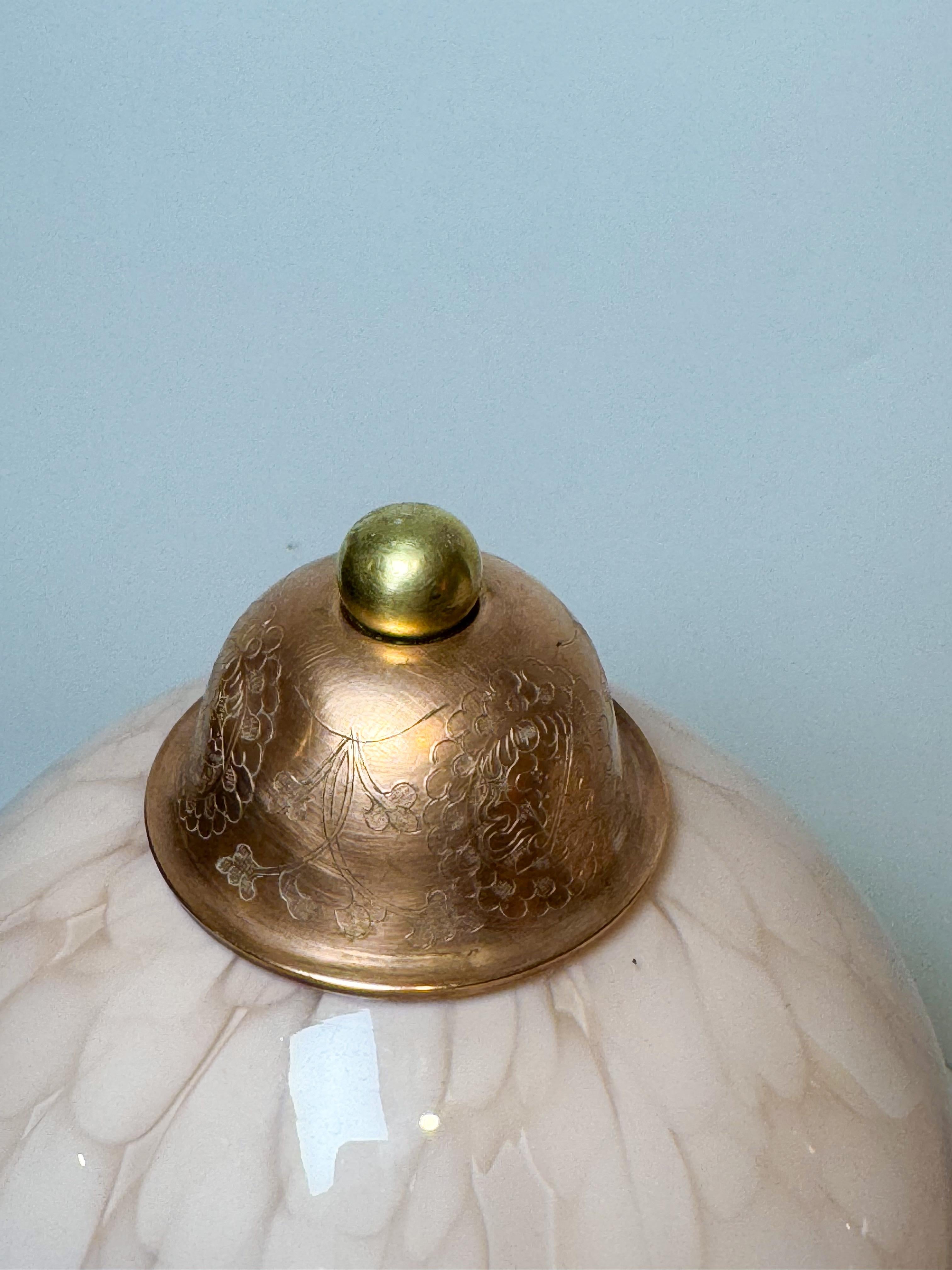 Pair of Rare Murano “Pink Clouds” Mushroom Lamps  Art Nouveau Italy 1970s For Sale 6