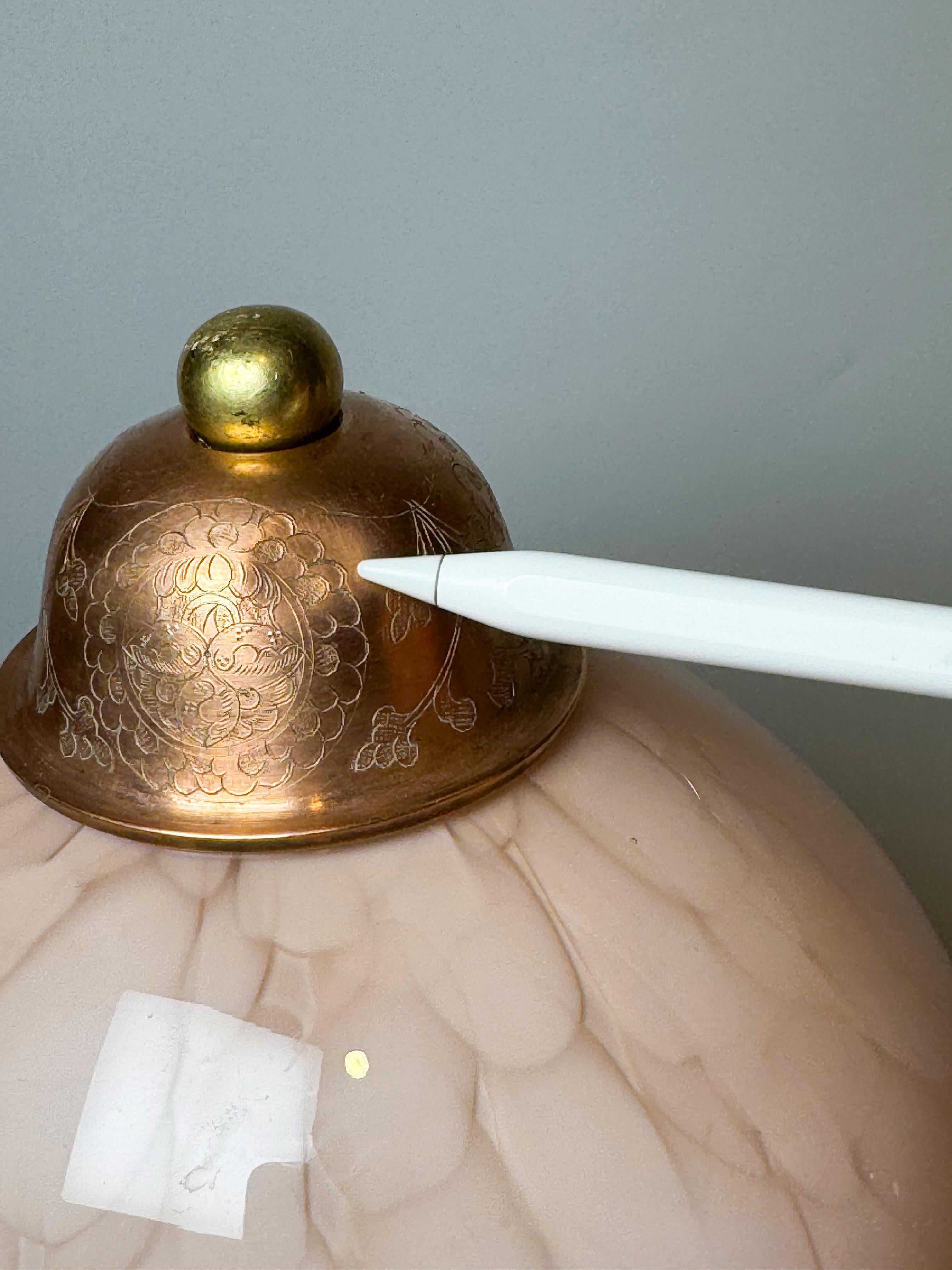 Pair of Rare Murano “Pink Clouds” Mushroom Lamps  Art Nouveau Italy 1970s For Sale 7