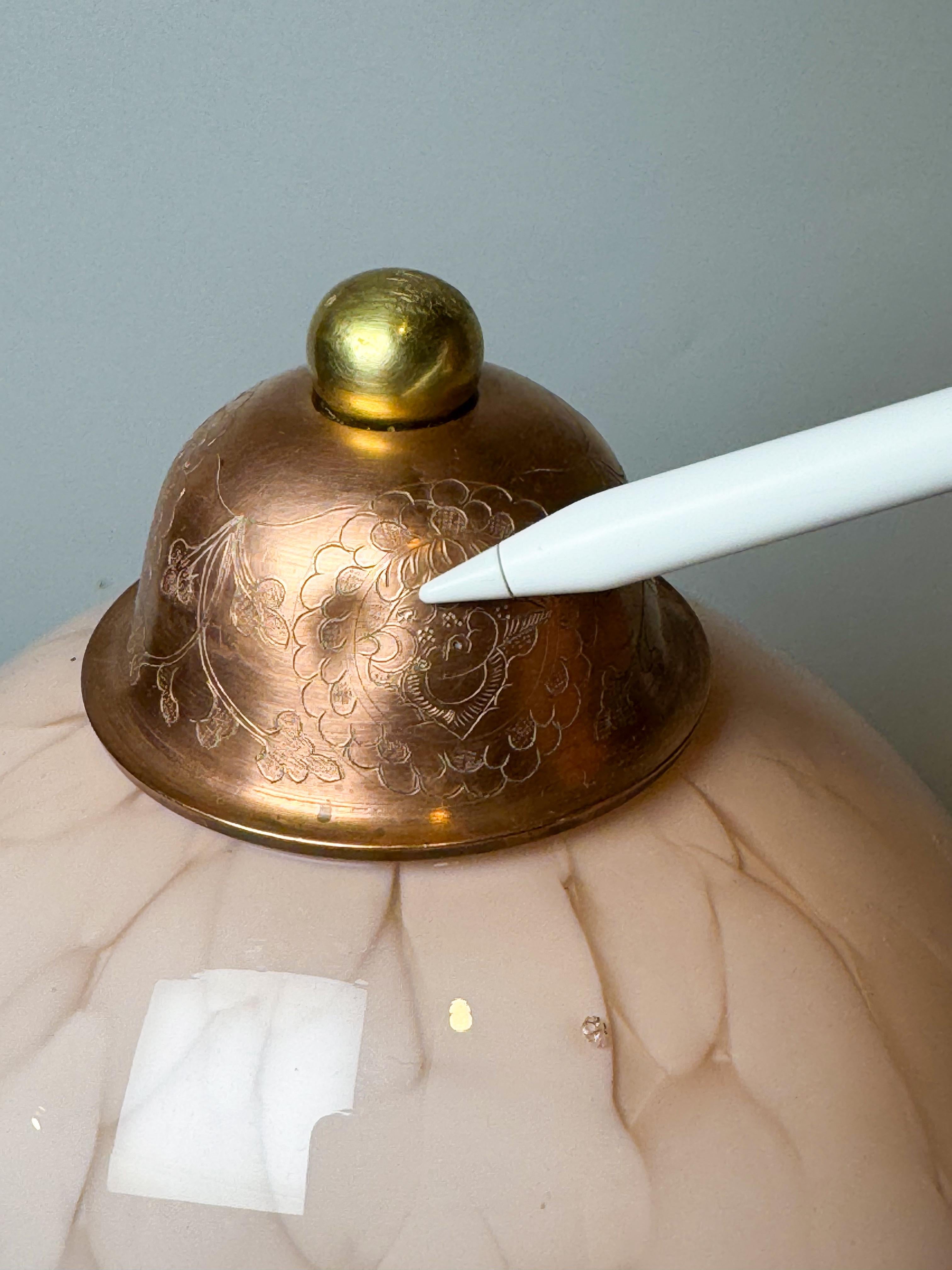 Pair of Rare Murano “Pink Clouds” Mushroom Lamps  Art Nouveau Italy 1970s For Sale 9